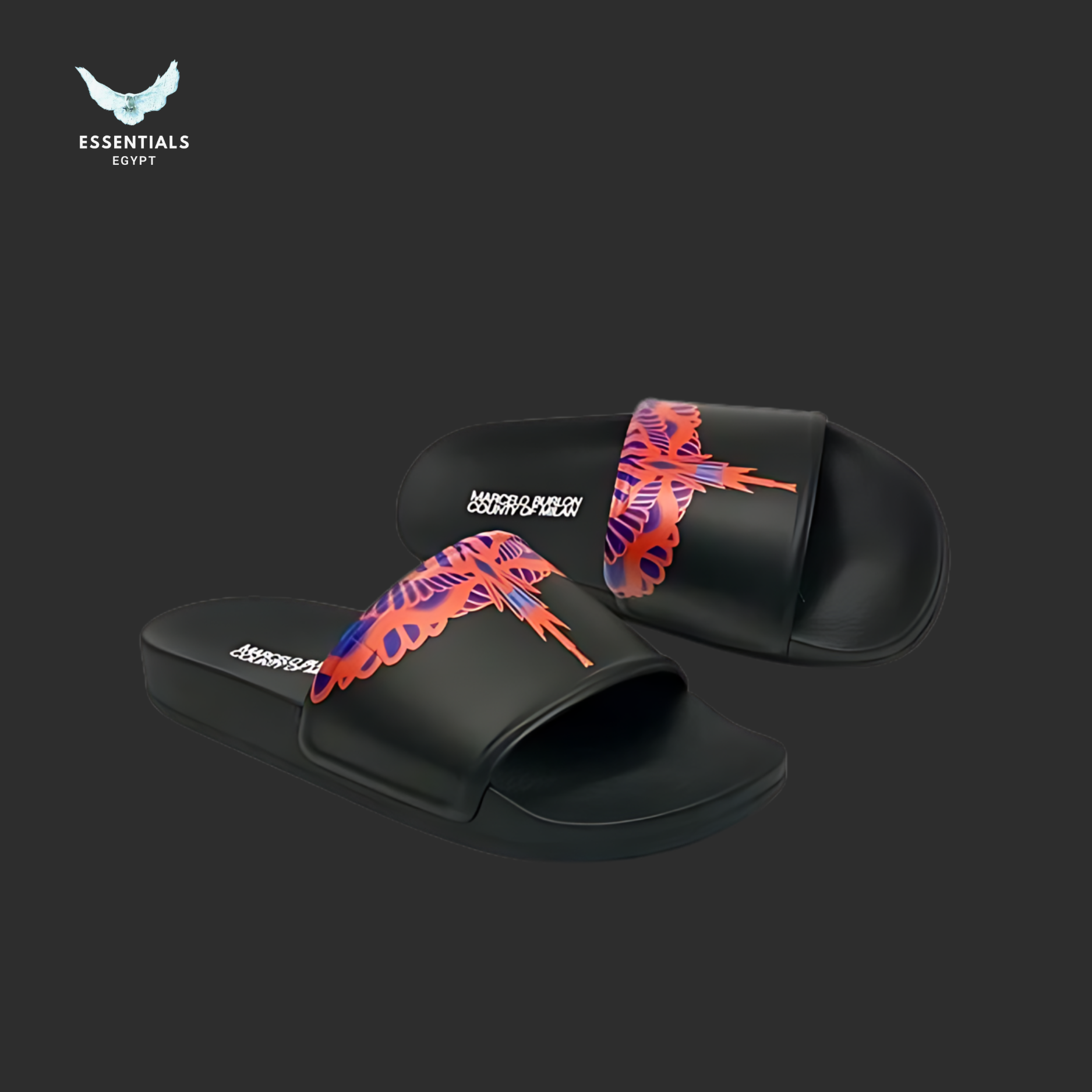 Marcelo Burlon Slides – Neon Pulse Wings - ESSENTIALS EGYPT