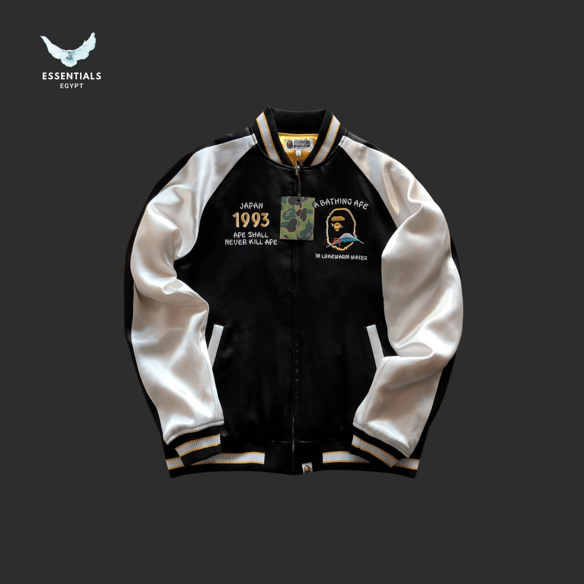 BAPE Varsity Jacket – Blue or Black - ESSENTIALS EGYPT