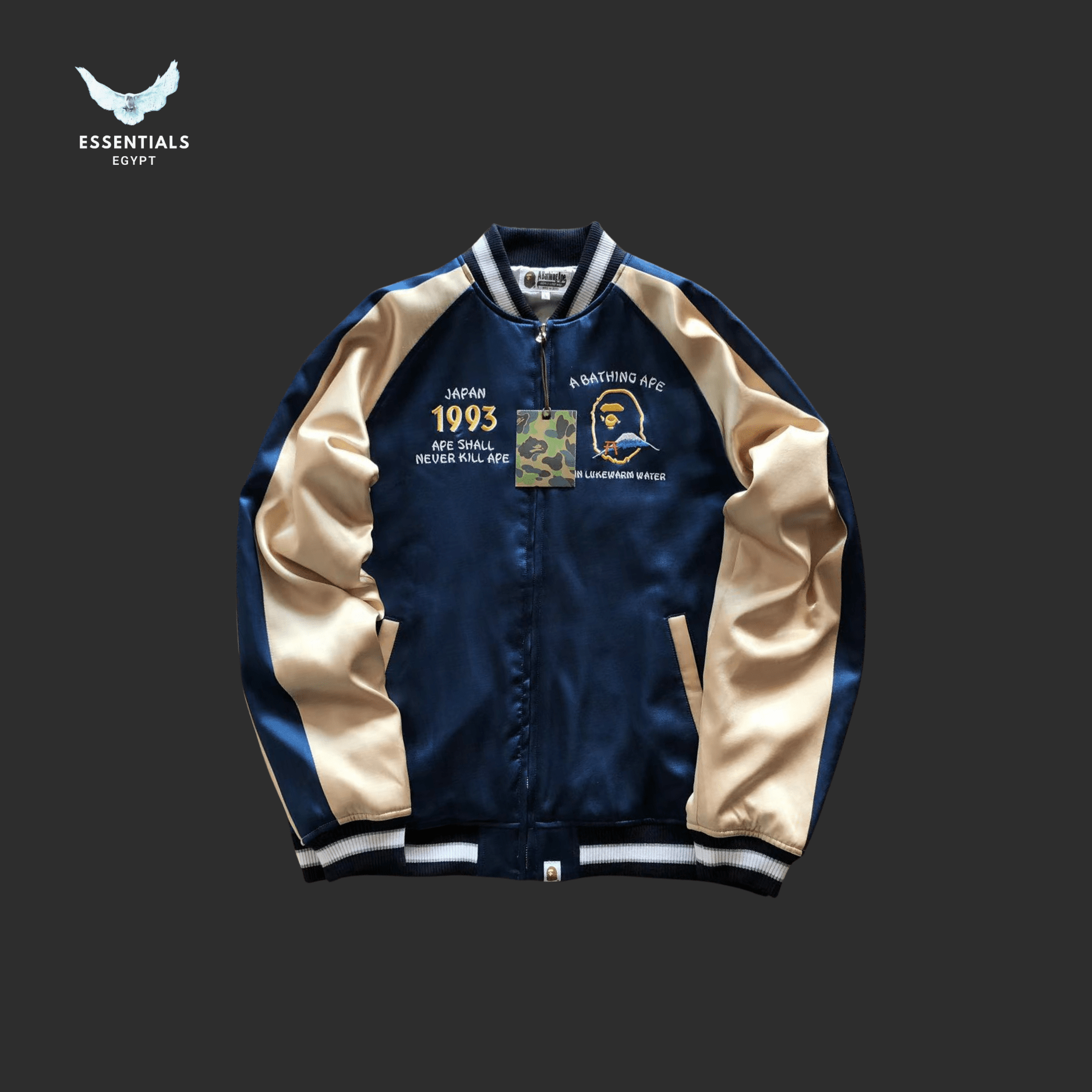 BAPE Varsity Jacket – Blue or Black - ESSENTIALS EGYPT