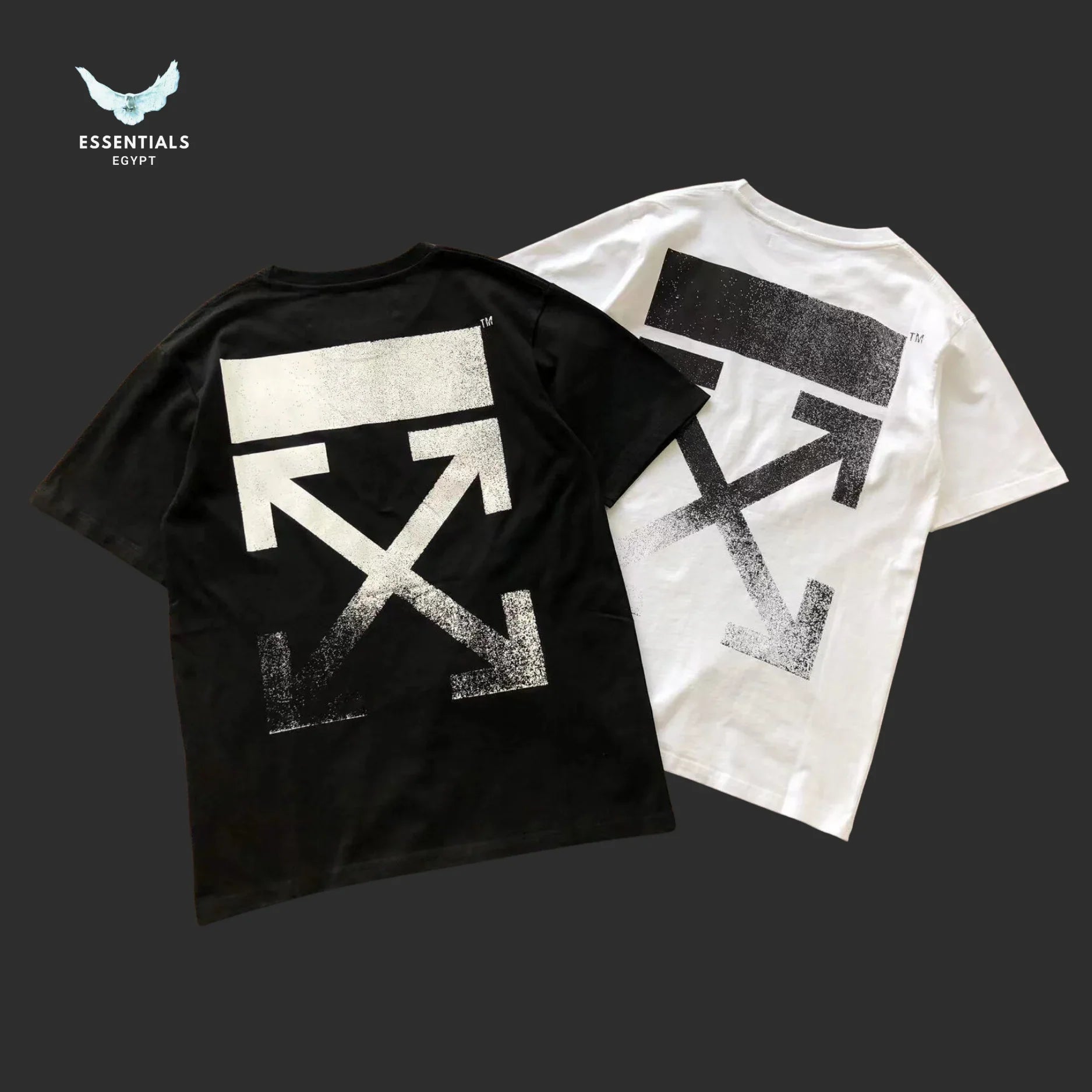 Off - White Mini Face Logo T-Shirt – Black/White - ESSENTIALS EGYPT
