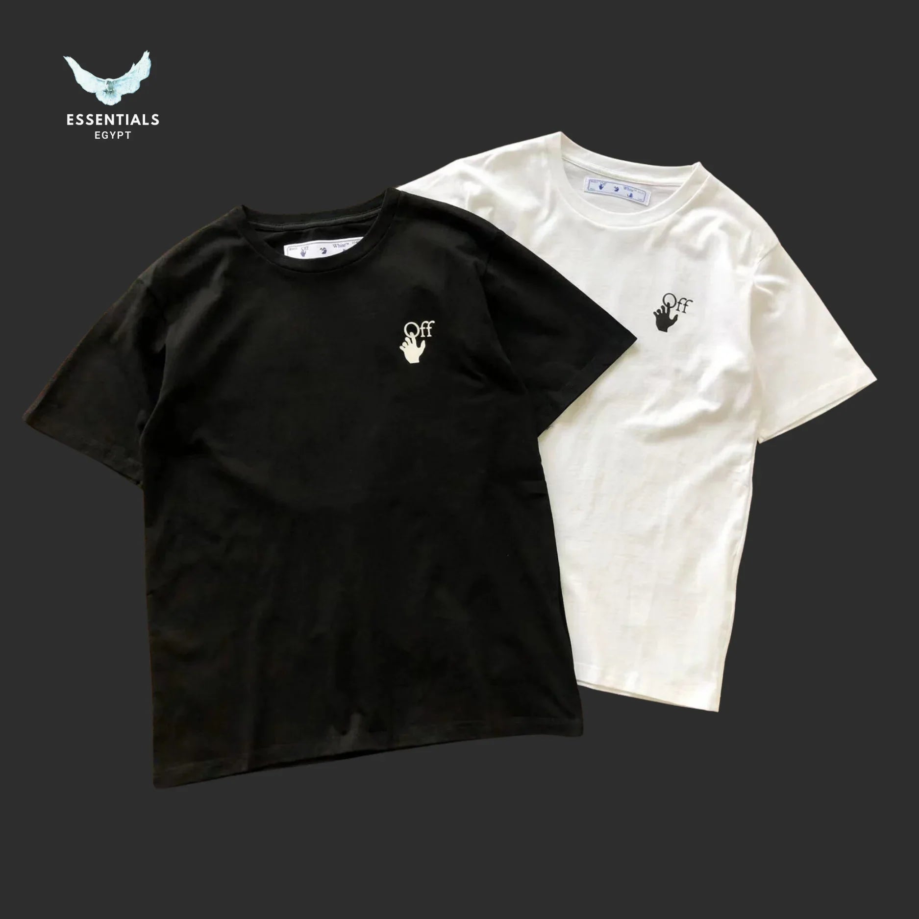 Off - White Mini Face Logo T-Shirt – Black/White - ESSENTIALS EGYPT