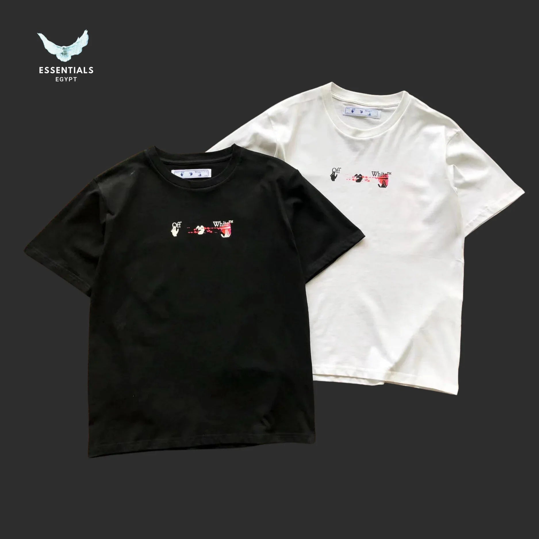Off - White Animated Logo Tee – Black/White - ESSENTIALS EGYPT