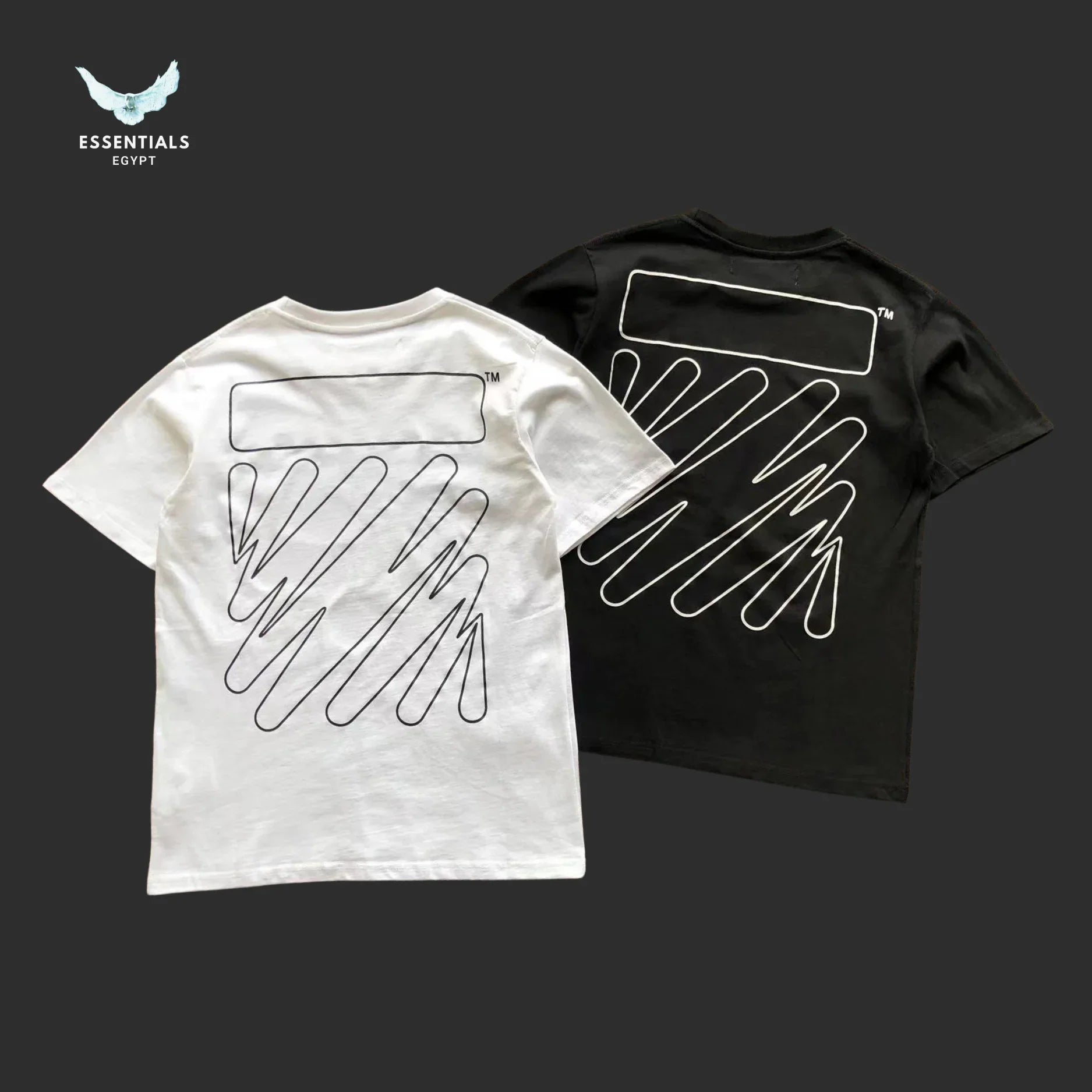 Off - White Small Logo Tee – Black/White - ESSENTIALS EGYPT