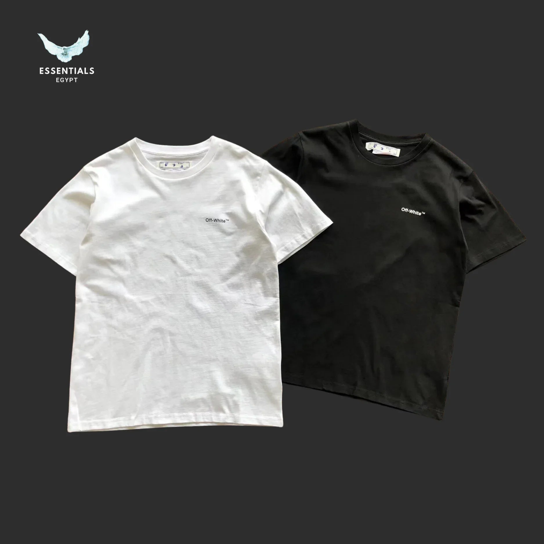 Off - White Small Logo Tee – Black/White - ESSENTIALS EGYPT