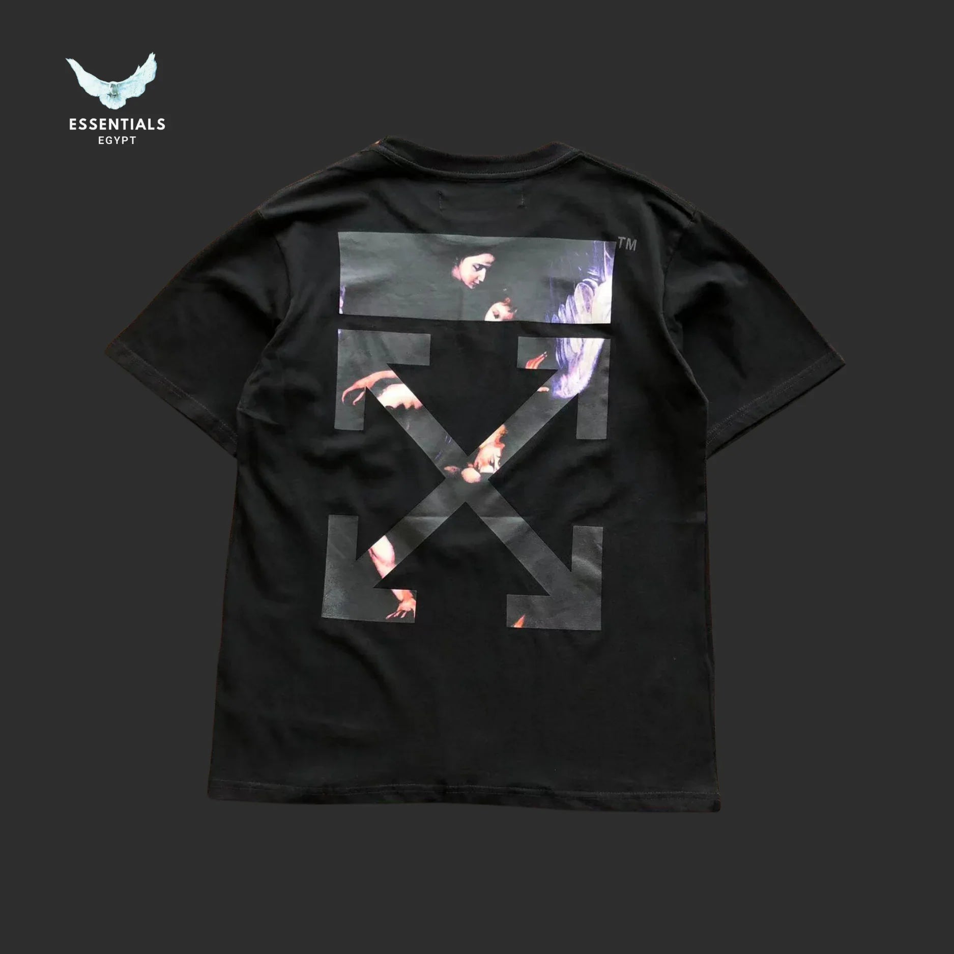 Off - White Chest Logo Tee – Black - ESSENTIALS EGYPT