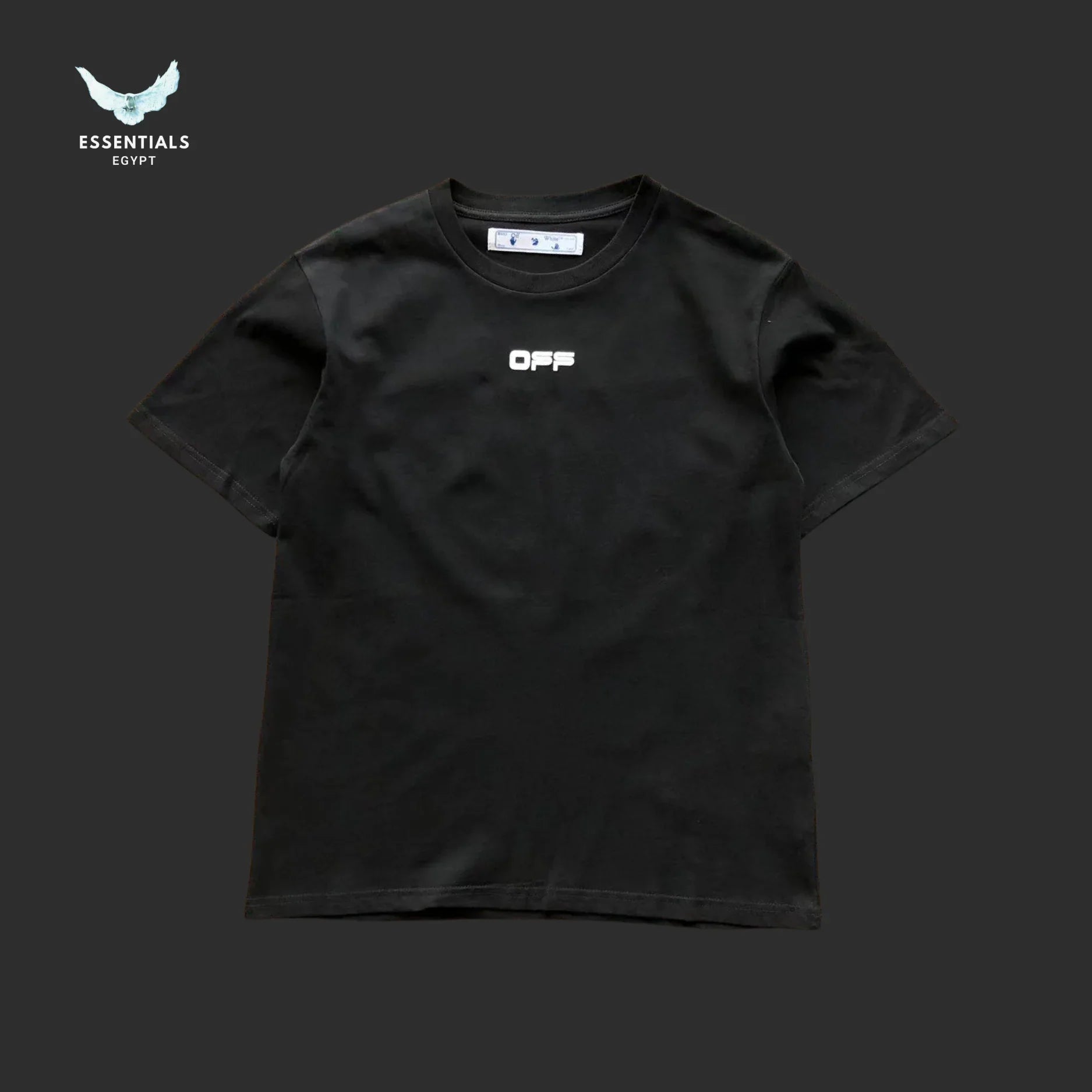 Off - White Chest Logo Tee – Black - ESSENTIALS EGYPT