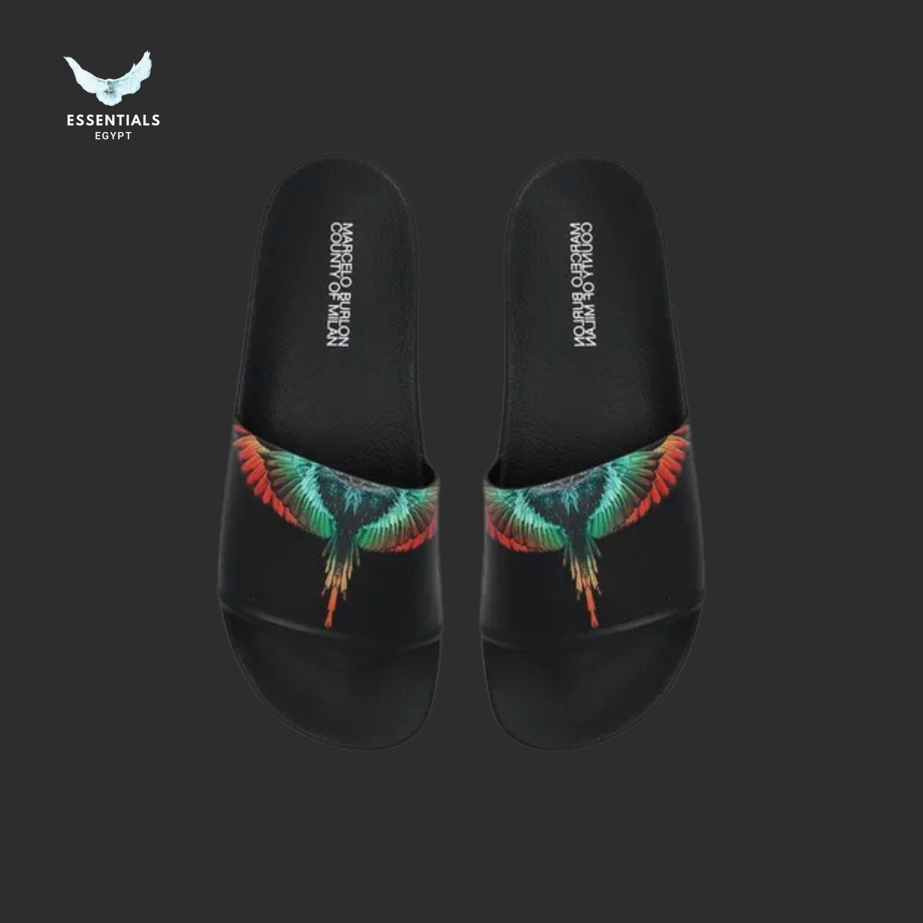 Marcelo Burlon Slides – Jungle Parrot Wings - ESSENTIALS EGYPT