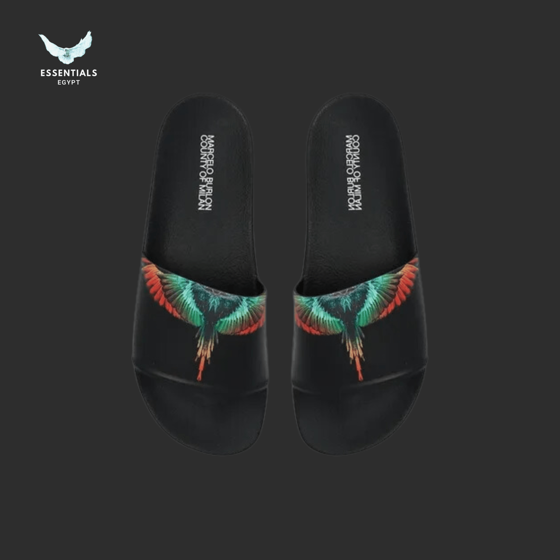 Marcelo Burlon Slides – Jungle Parrot Wings - ESSENTIALS EGYPT