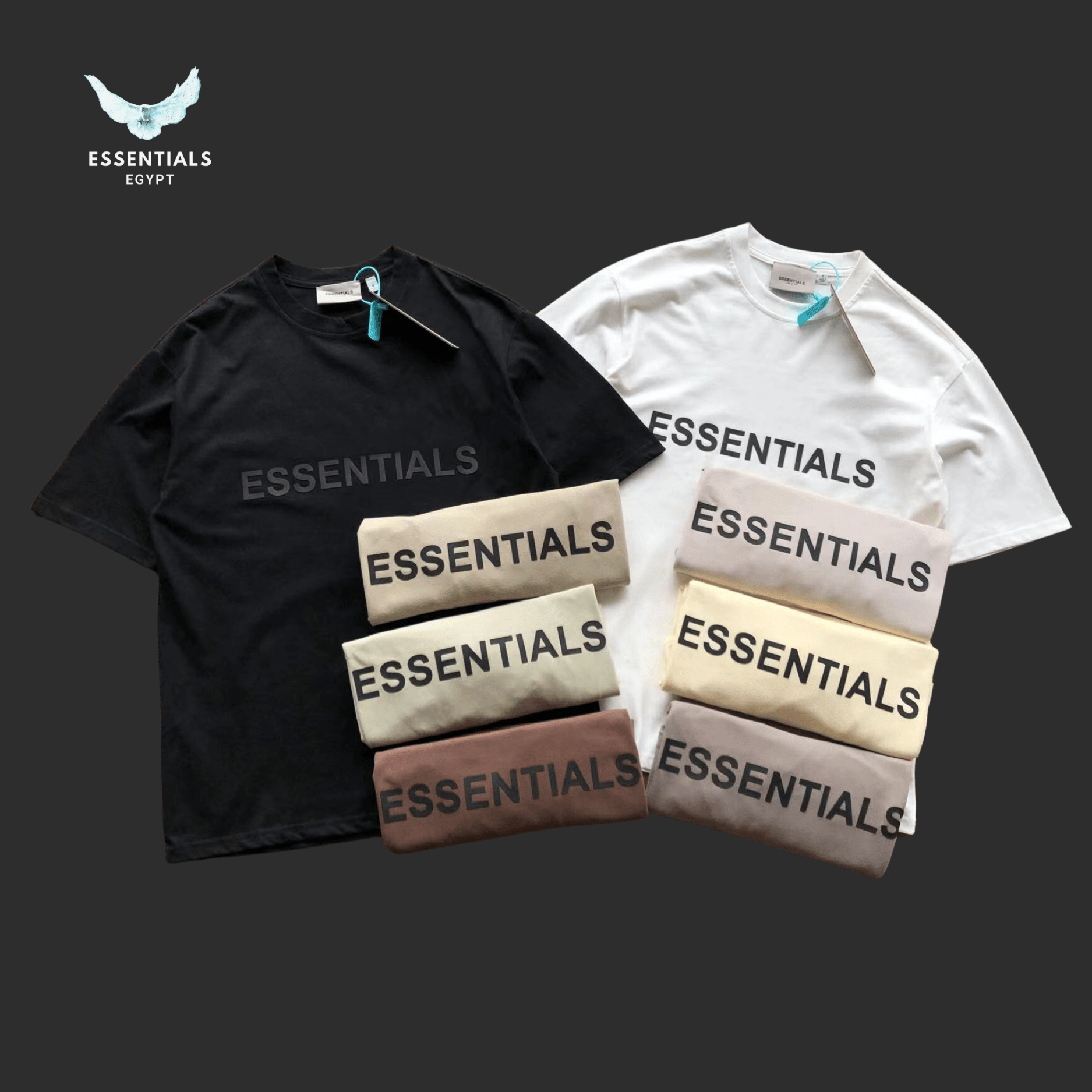 Essentials T-Shirt – Repeating Logo Print - ESSENTIALS EGYPT