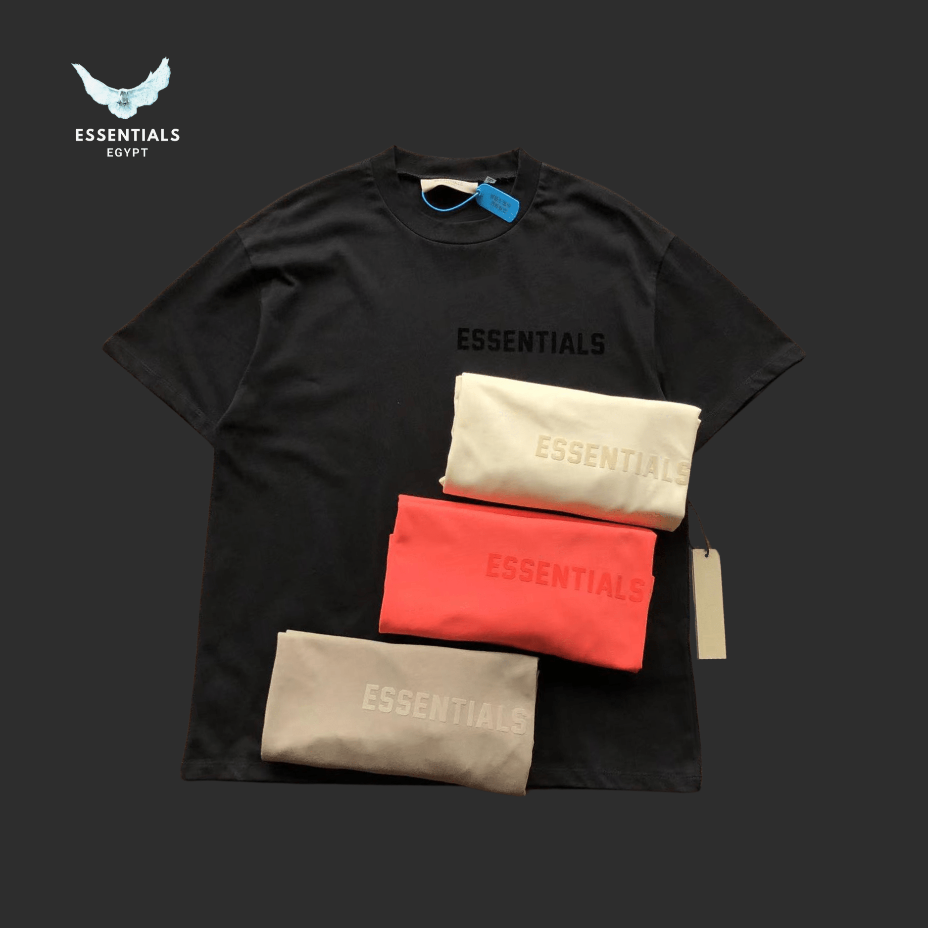 Essentials T-Shirt – Bold Center Logo - ESSENTIALS EGYPT