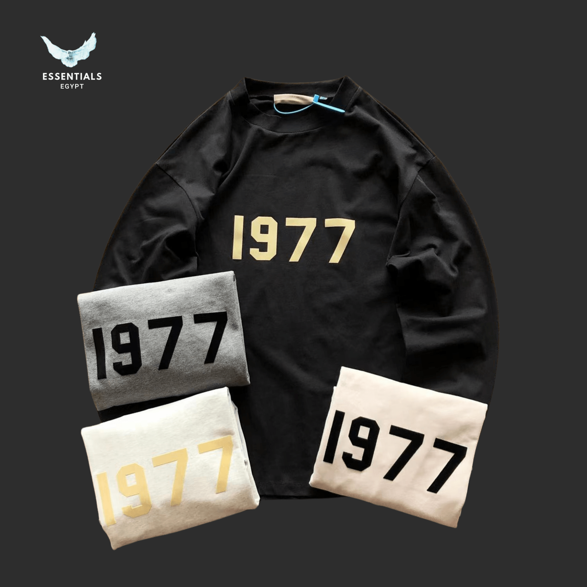 Fear of God Long - Sleeve T-Shirt – 1977 Logo - ESSENTIALS EGYPT