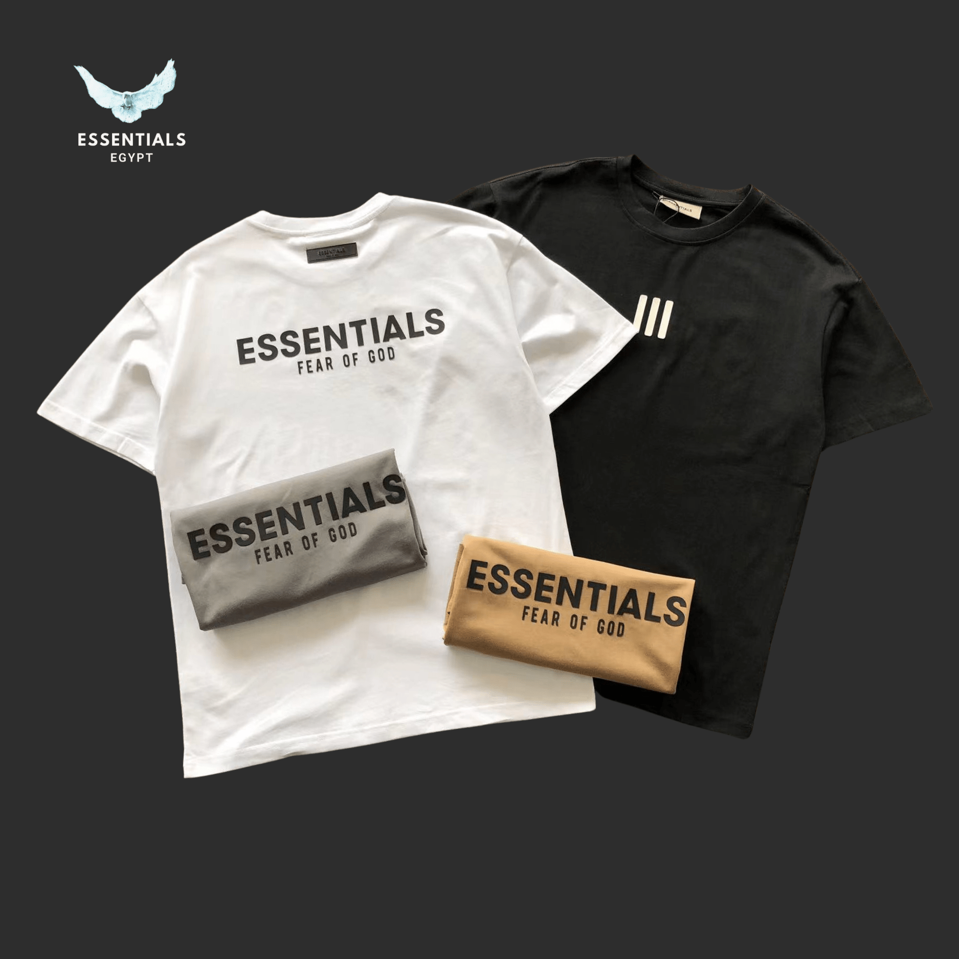 Essentials T-Shirt – Triple Bar Graphic - ESSENTIALS EGYPT