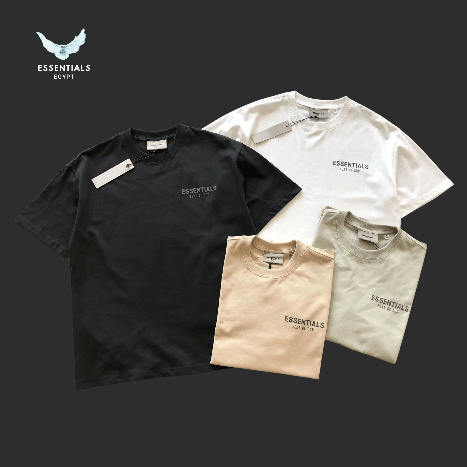 Essentials T-Shirt – Raised Center Logo - ESSENTIALS EGYPT