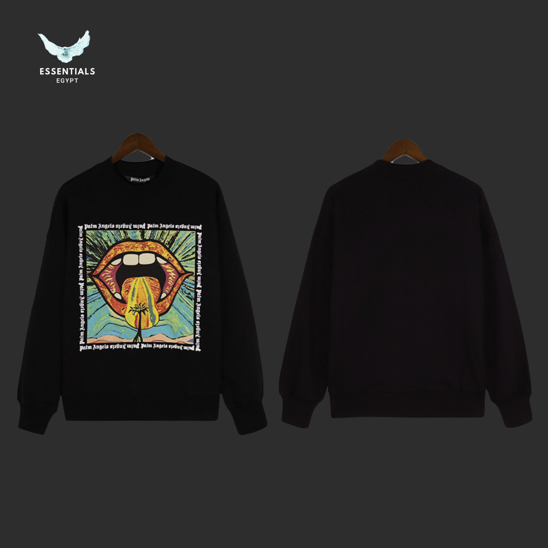 Palm Angels Sweater – Tongue Graphic Print - ESSENTIALS EGYPT
