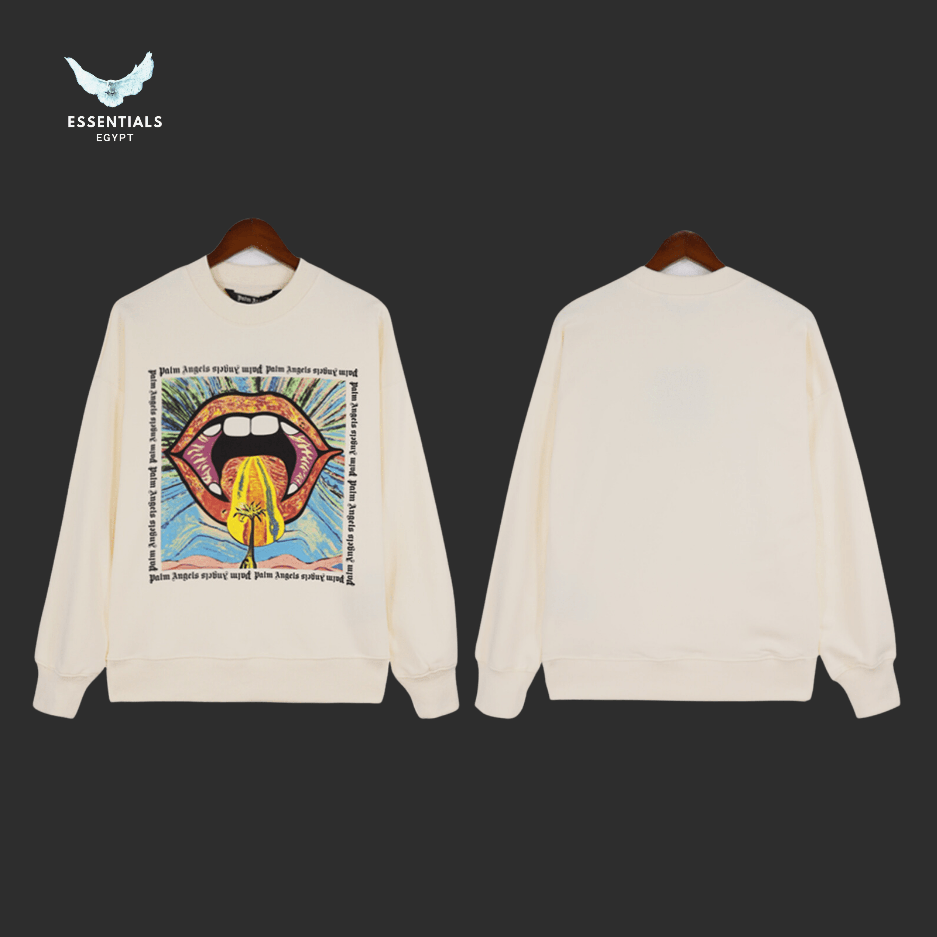 Palm Angels Sweater – Tongue Graphic Print - ESSENTIALS EGYPT