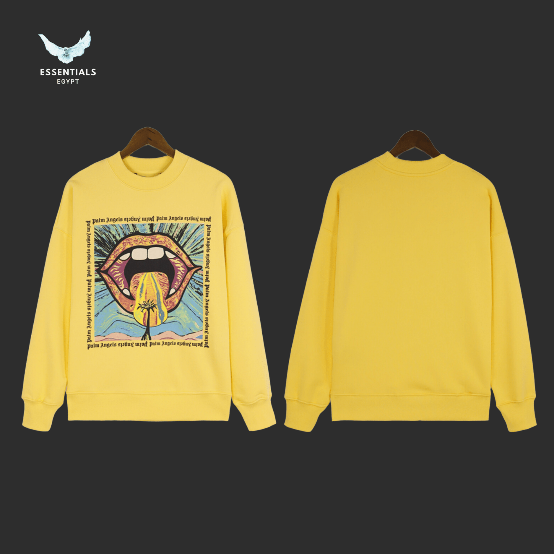 Palm Angels Sweater – Tongue Graphic Print - ESSENTIALS EGYPT