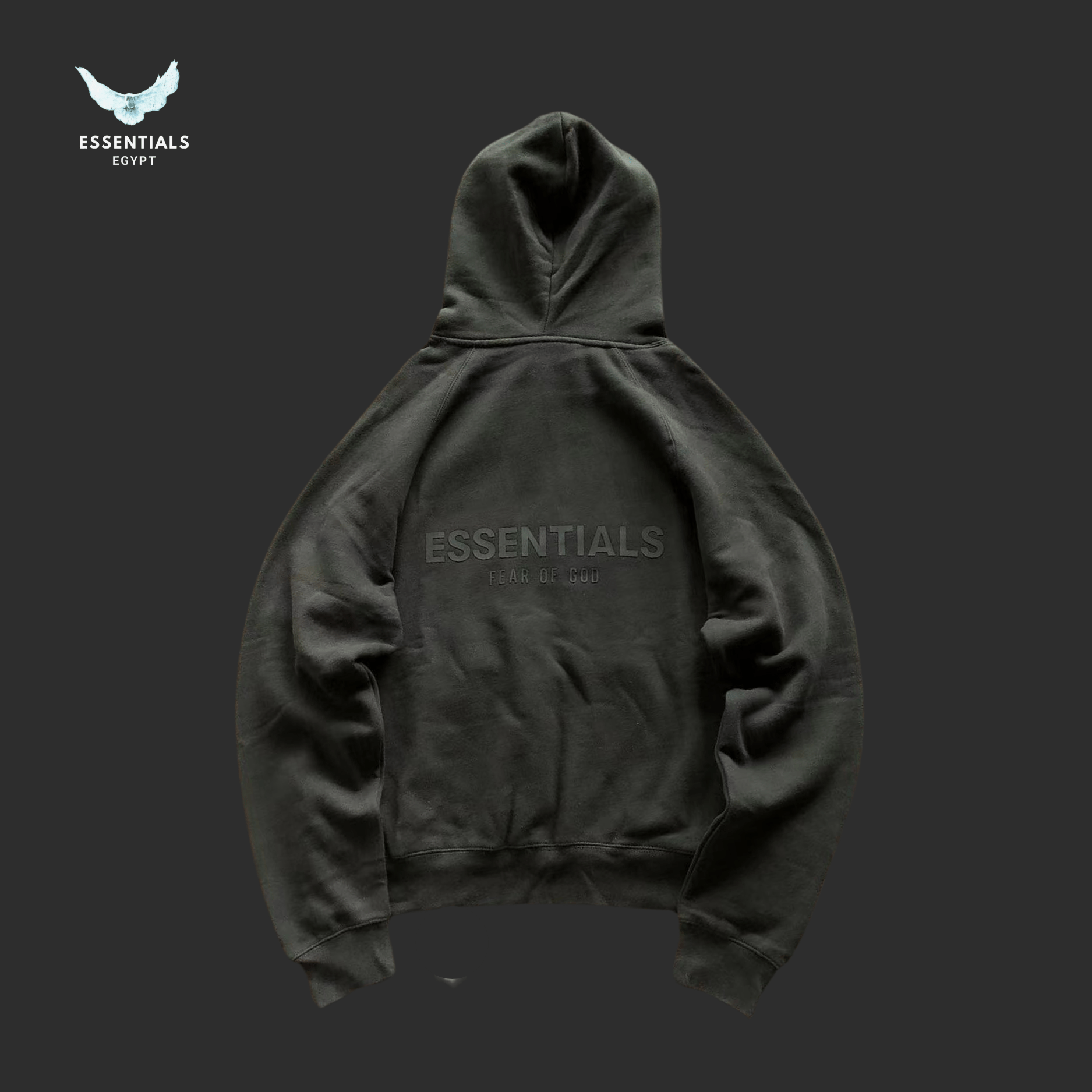 Essentials Hoodie – Soft Neutral Logo - ESSENTIALS EGYPT