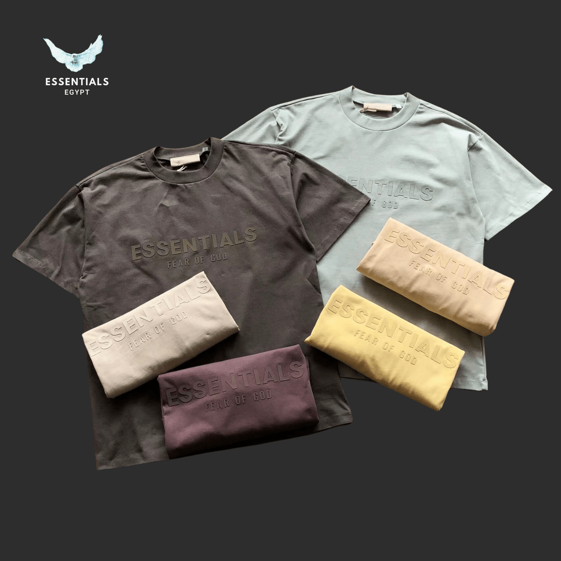 Essentials T-Shirt – Faded Tonal Logo - ESSENTIALS EGYPT