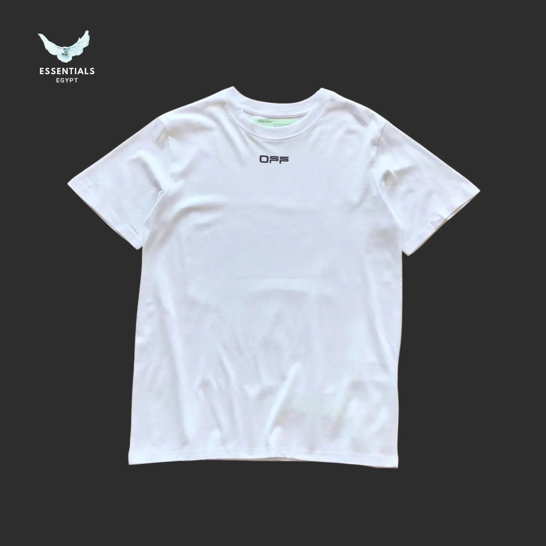 Off - White Basic Logo Tee – White - ESSENTIALS EGYPT