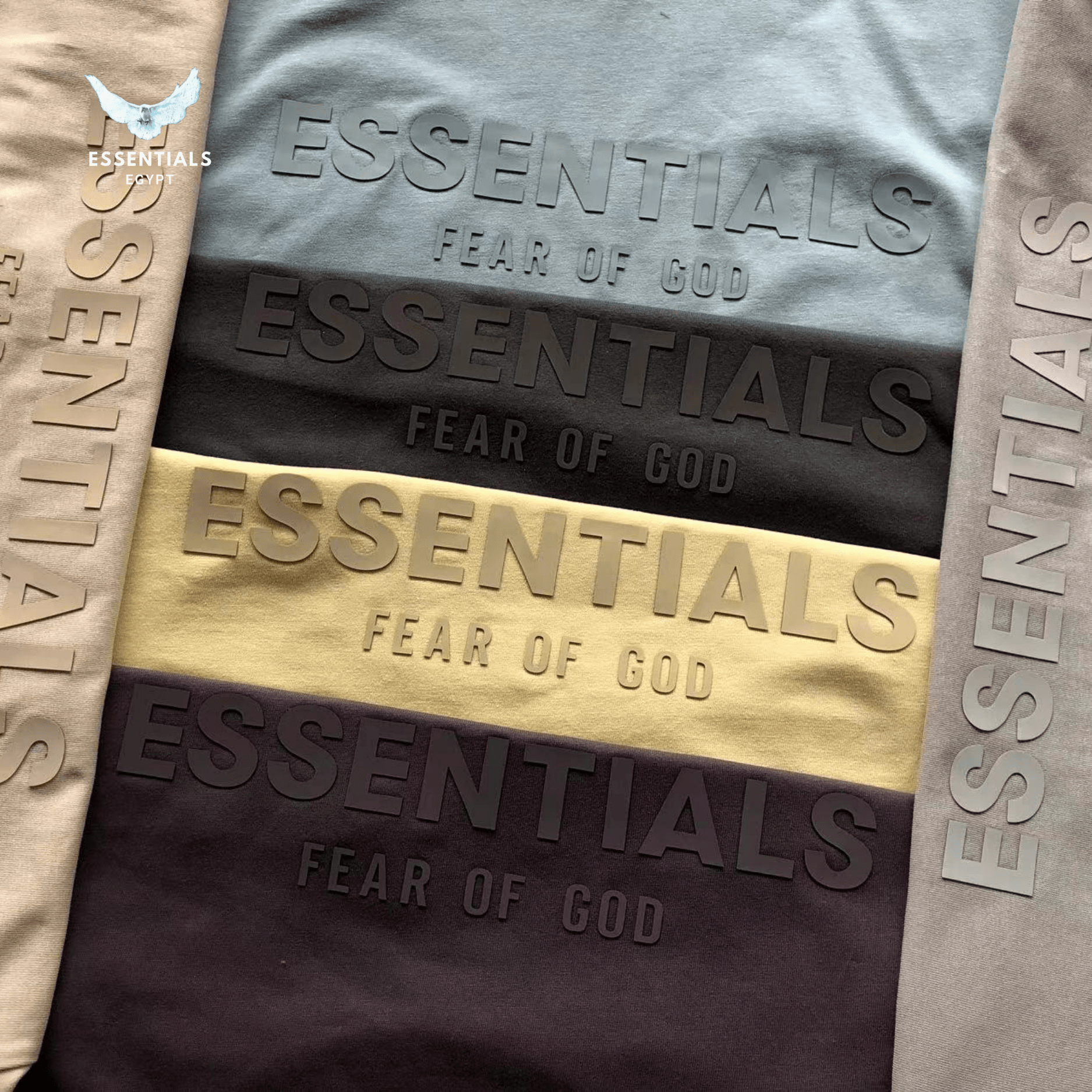 Essentials T-Shirt – Faded Tonal Logo - ESSENTIALS EGYPT
