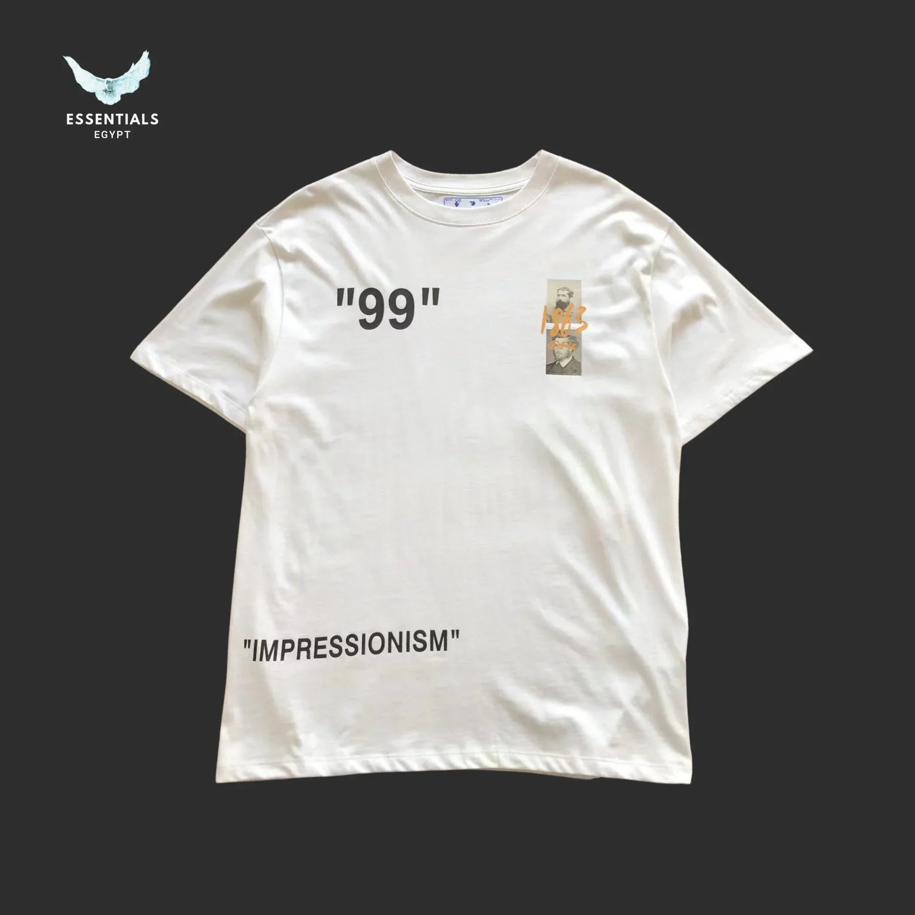 Off - White Art Postcard Tee – White/Black - ESSENTIALS EGYPT