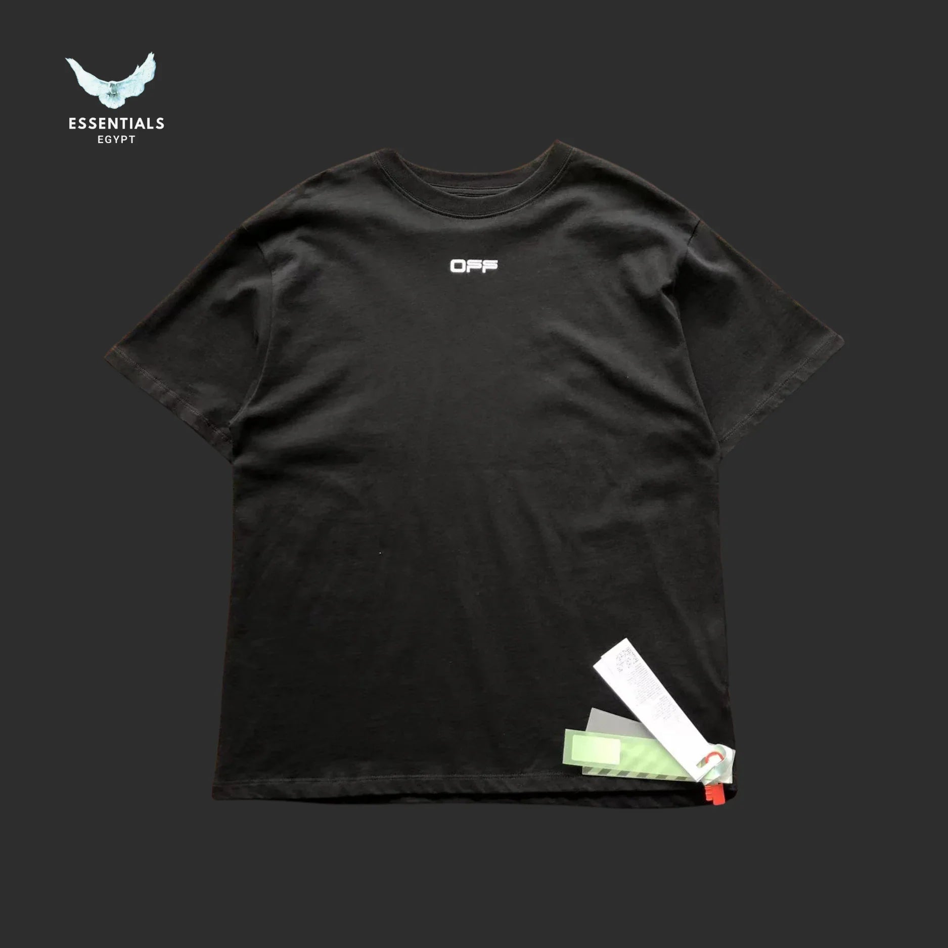 Off - White Skull Print Tee – Black - ESSENTIALS EGYPT