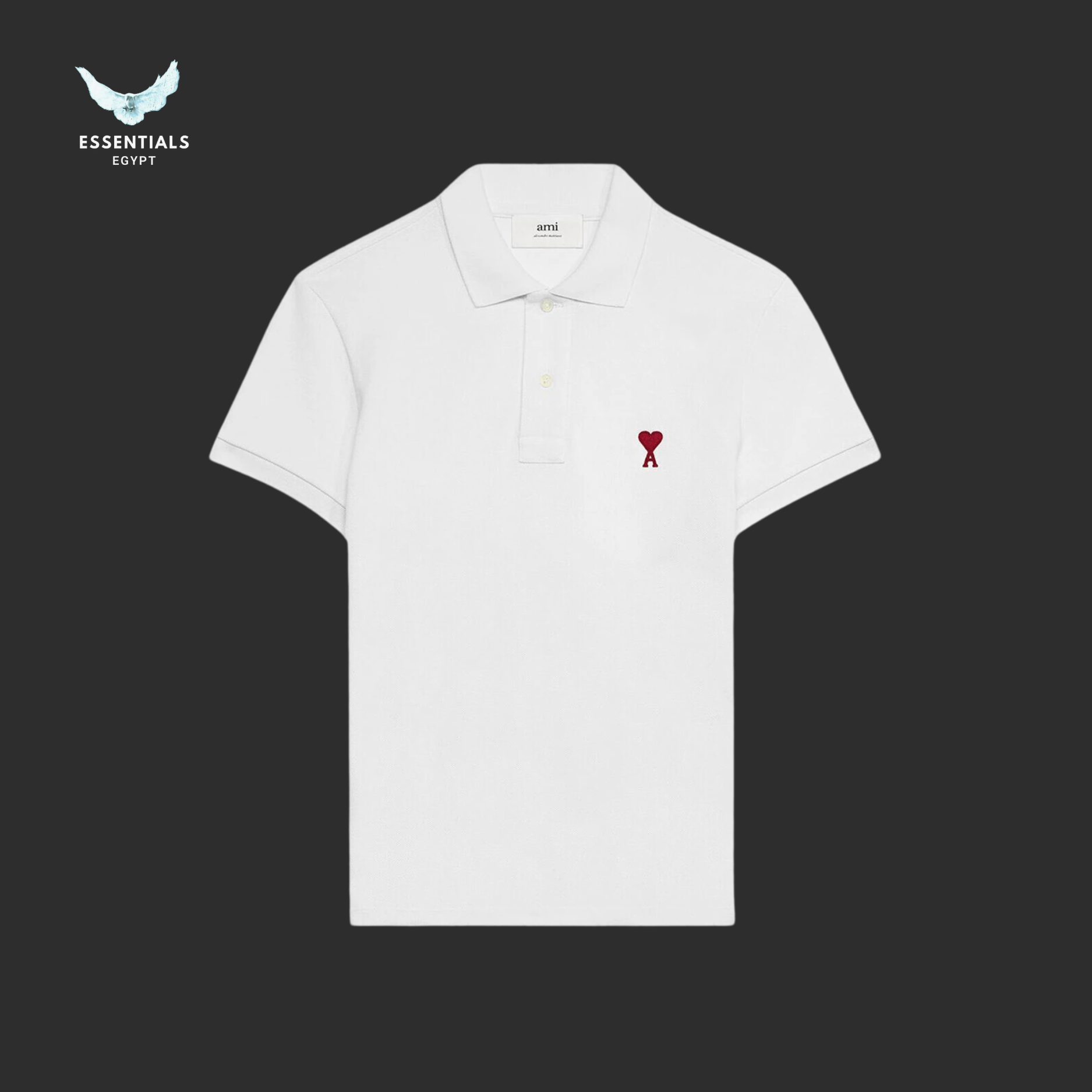AMI Paris Ami de Coeur Polo – Organic Cotton - ESSENTIALS EGYPT