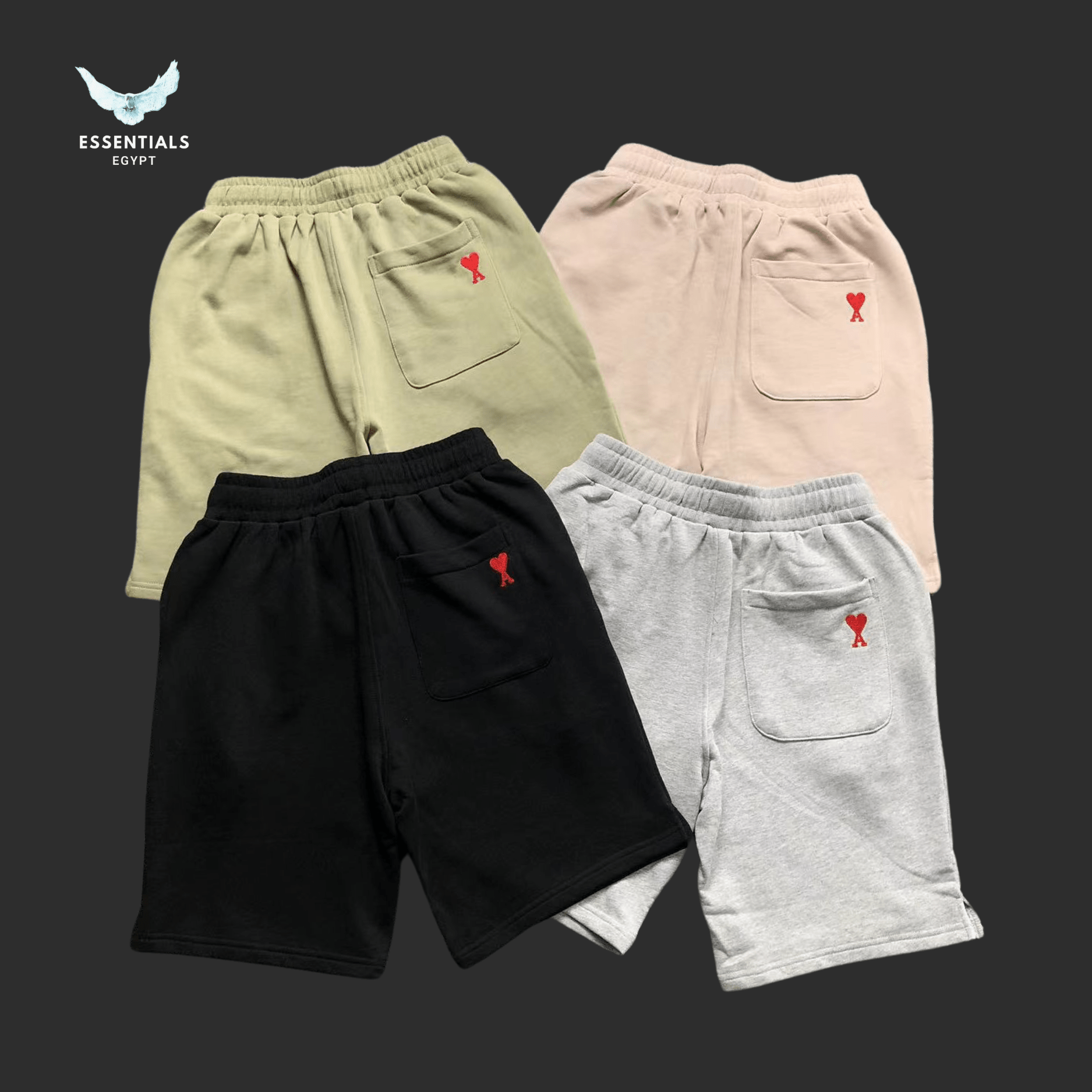 AMI Paris Shorts – Neutral Color Series - ESSENTIALS EGYPT