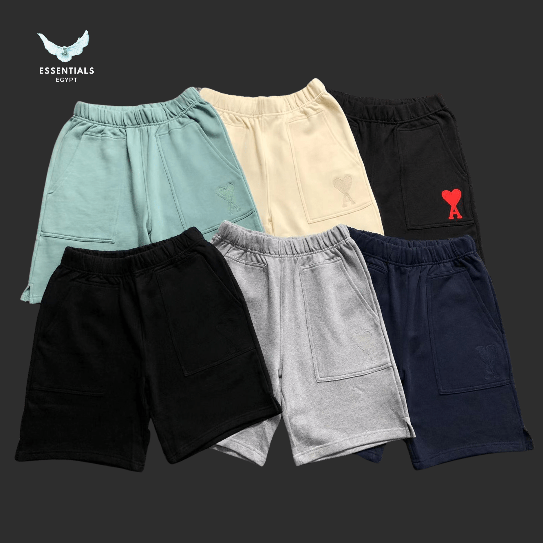 AMI Paris Shorts – Mixed Color Series - ESSENTIALS EGYPT