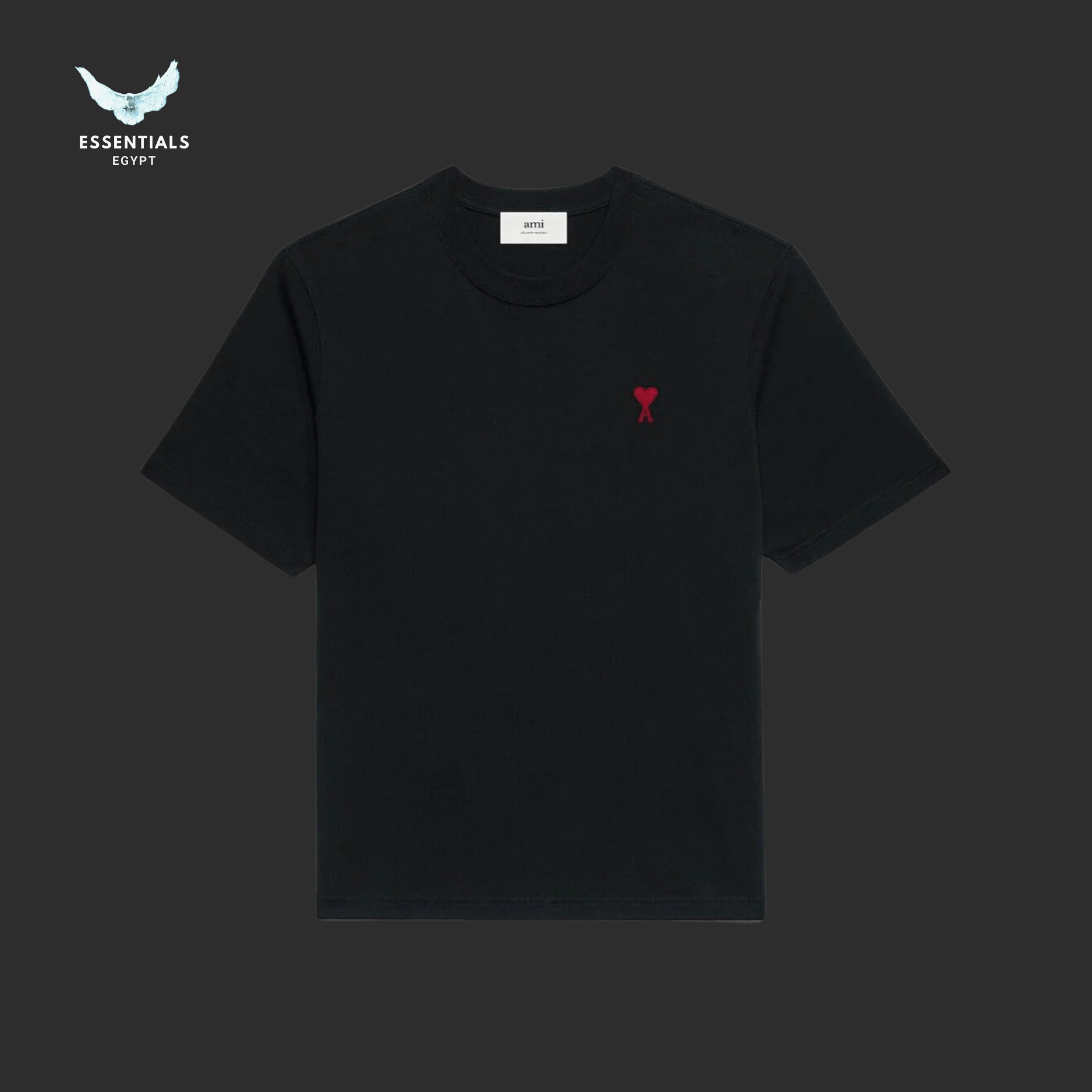AMI Paris T-Shirt – Classic Fit Logo - ESSENTIALS EGYPT