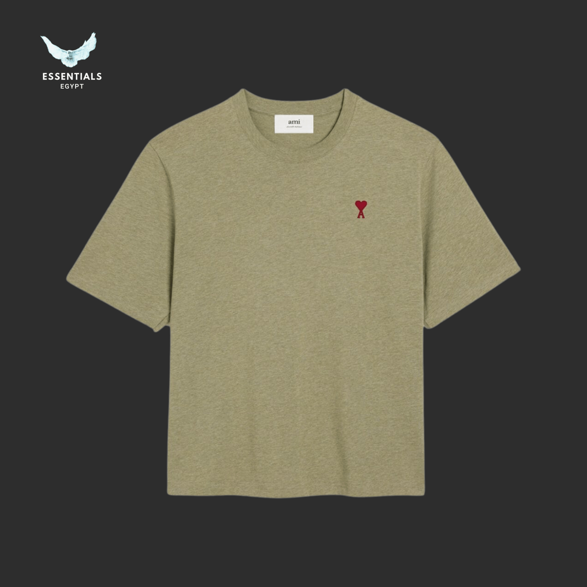 AMI Paris T-Shirt – Classic Fit Logo - ESSENTIALS EGYPT