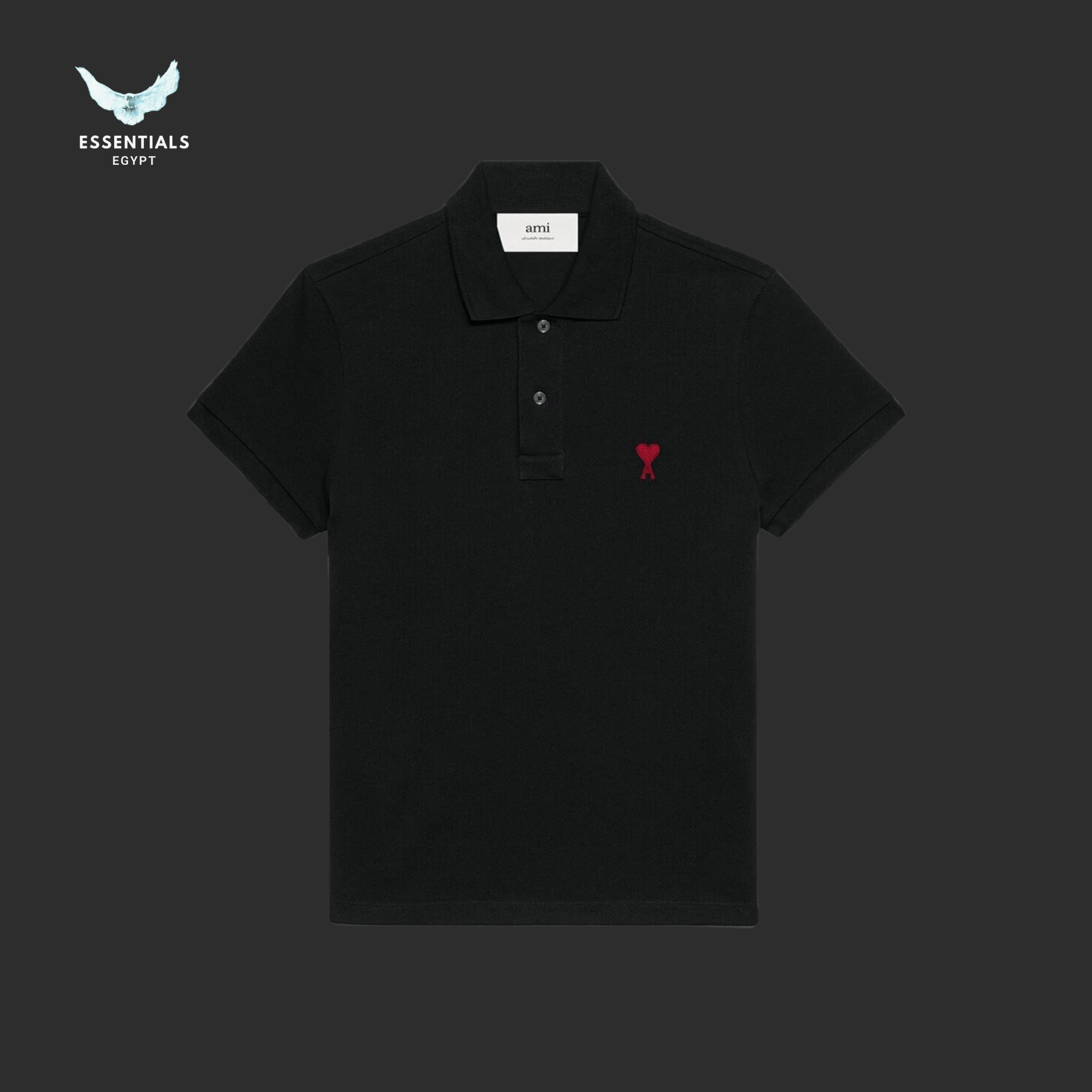 AMI Paris Ami de Coeur Polo – Organic Cotton - ESSENTIALS EGYPT