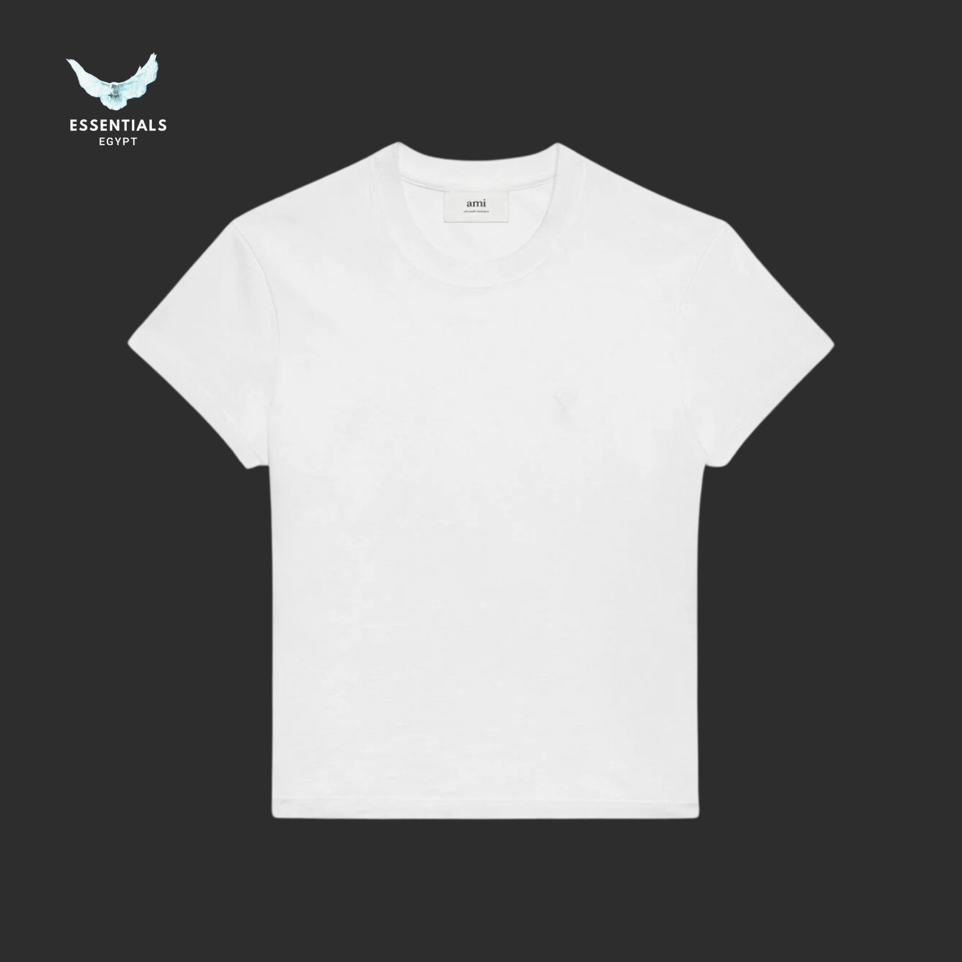 AMI Paris Essential Cotton T-Shirt – Black/White - ESSENTIALS EGYPT