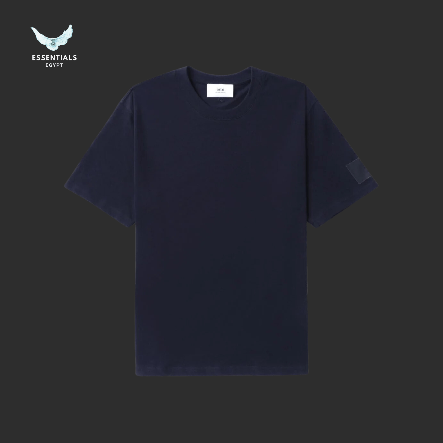 AMI Paris Cotton Patch T-Shirt – Minimalist Fit - ESSENTIALS EGYPT