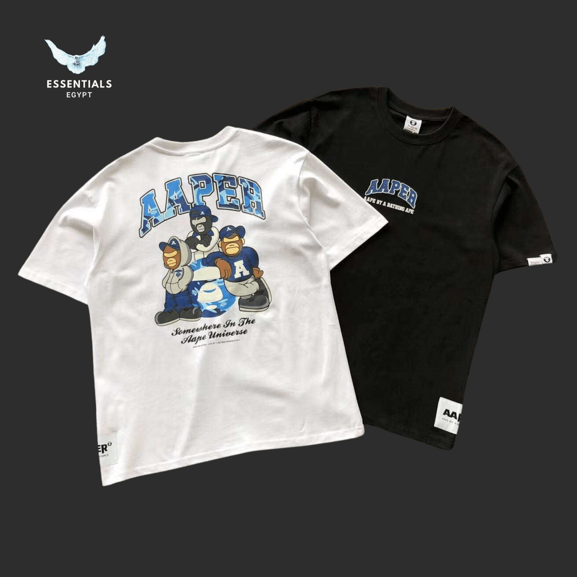 AAPE AAPer Three Men Tee - ESSENTIALS EGYPT