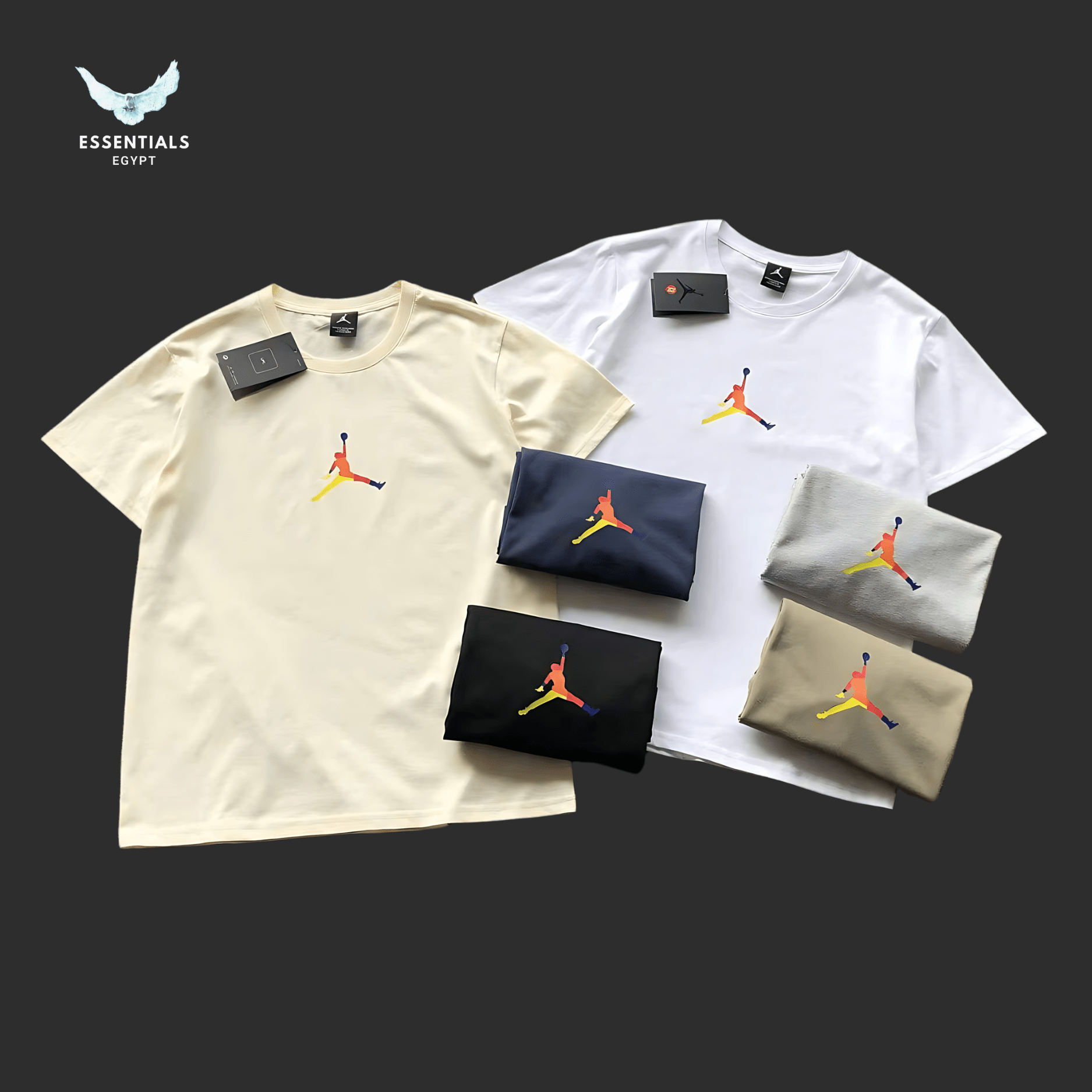 Jordan City of Flight Tee – Gold Lettering Edition - ESSENTIALS EGYPT