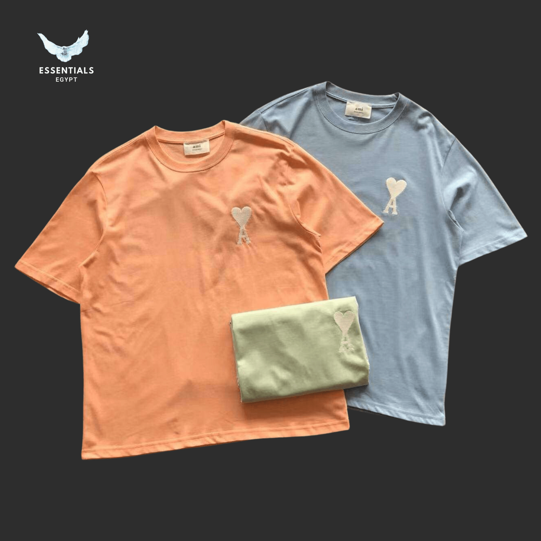 AMI Paris T-Shirt – Pastel Logo Series - ESSENTIALS EGYPT