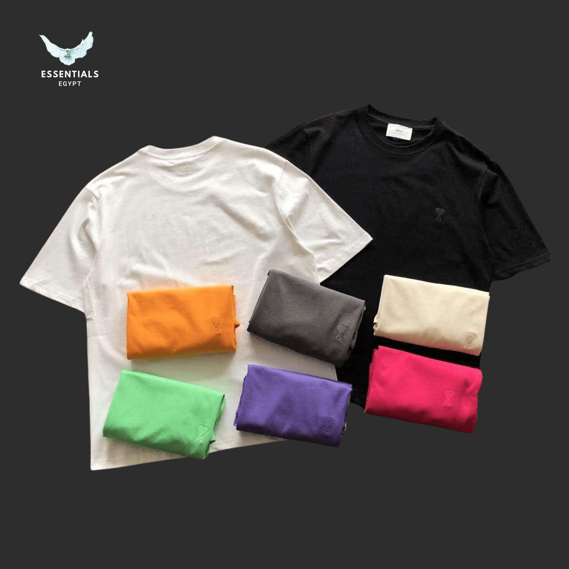 AMI Paris Rounded T-Shirt – Soft Touch - ESSENTIALS EGYPT