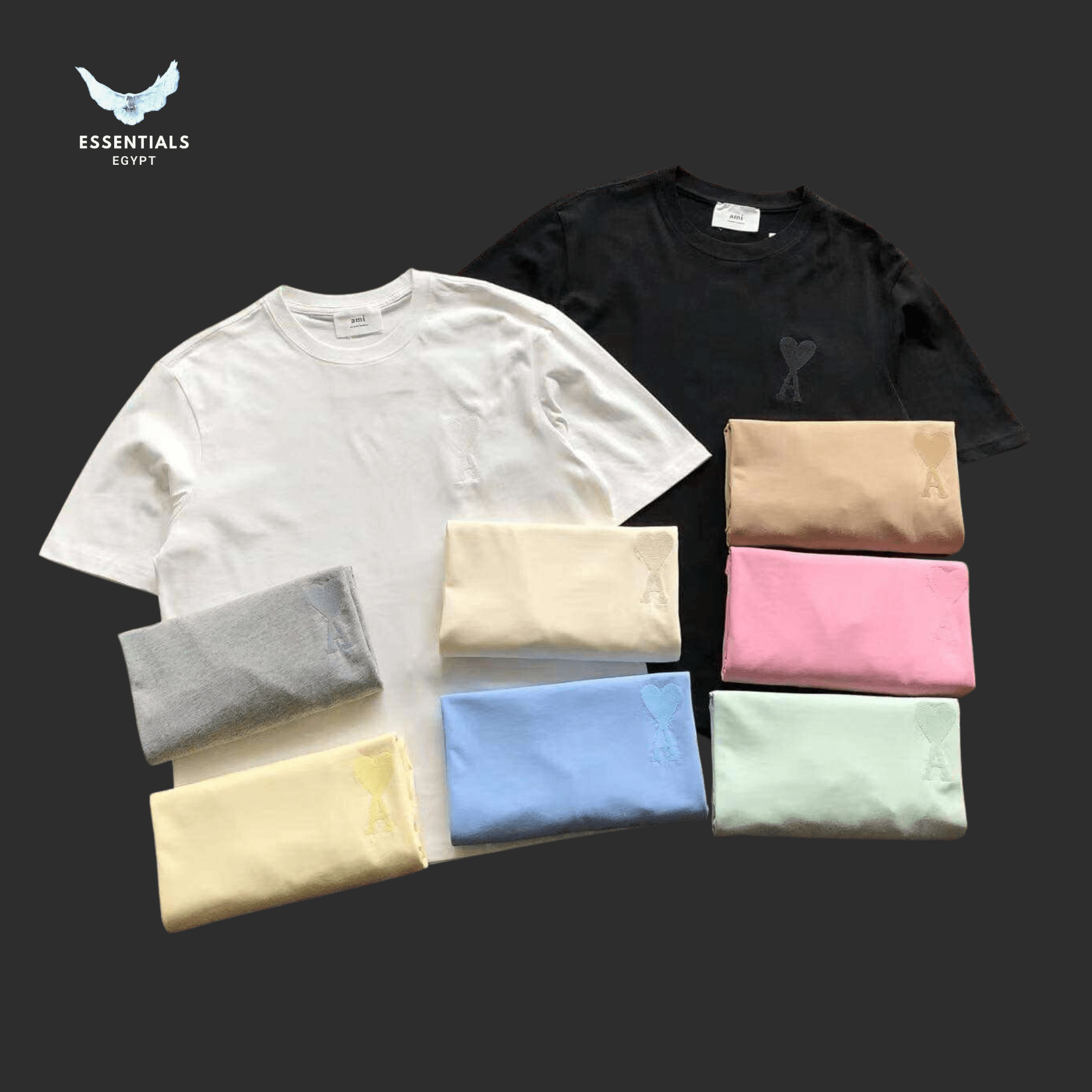 Ami Paris rounded logo T-Shirt - ESSENTIALS EGYPT