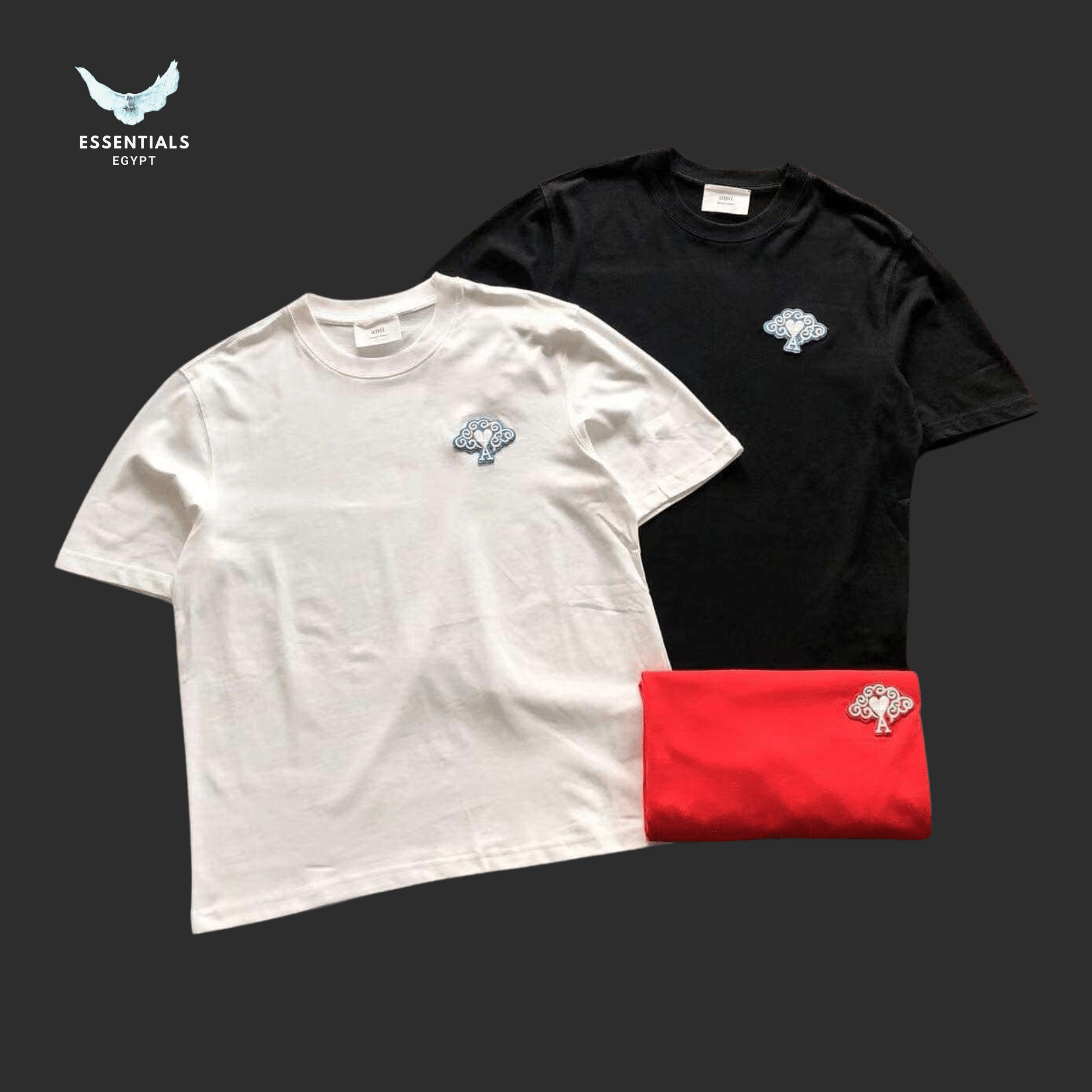 AMI Paris Rounded T-Shirt – Tree Logo - ESSENTIALS EGYPT