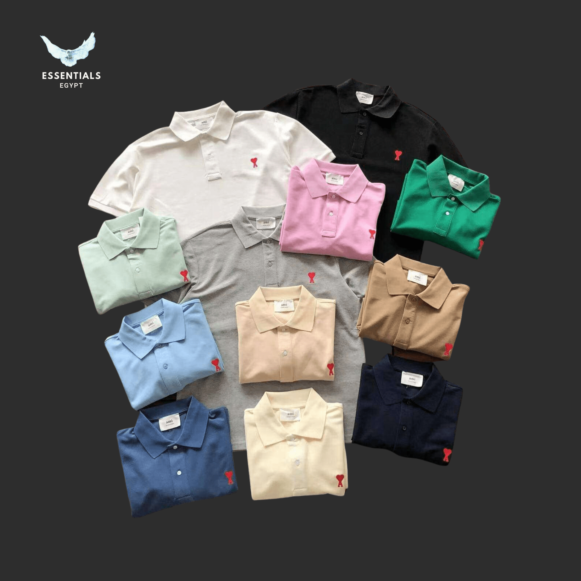 AMI Paris Ami de Coeur Polo – Organic Cotton - ESSENTIALS EGYPT