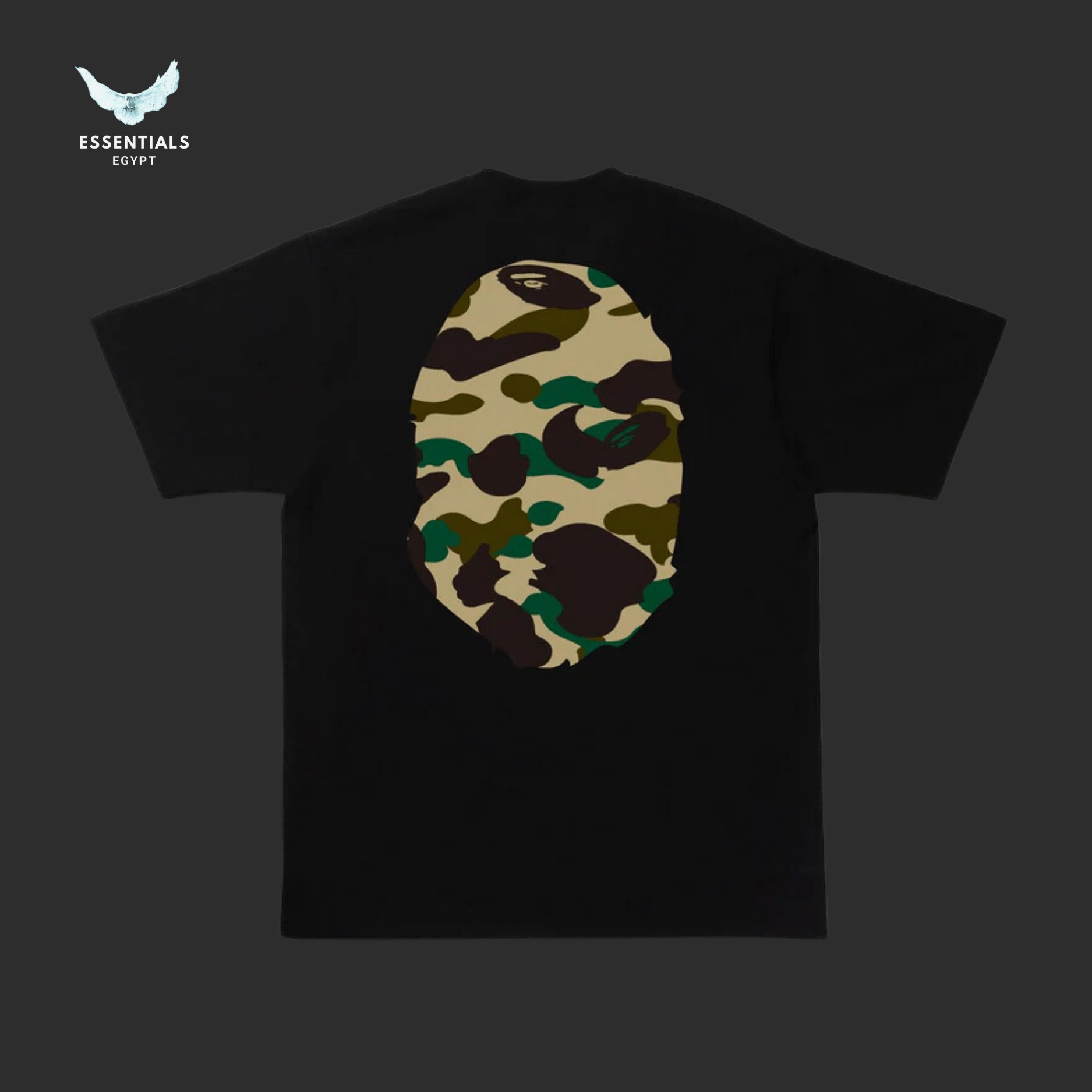 BAPE 1st Camo Big Ape Head T-Shirt 'Beige/Black' - ESSENTIALS EGYPT