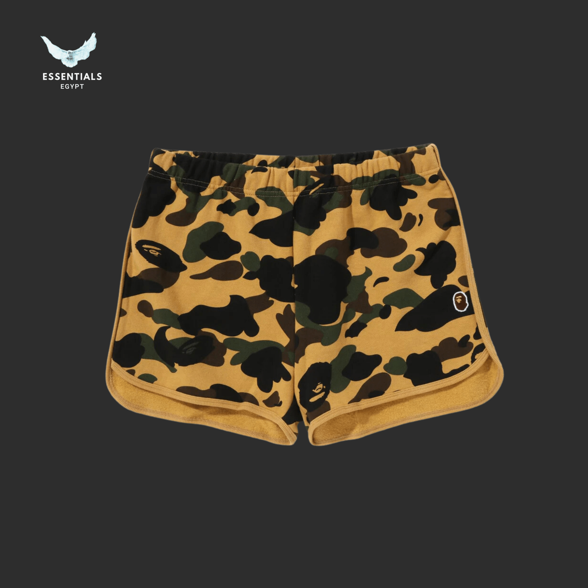 BAPE Sweat Shorts – 1st Camo Yellow - ESSENTIALS EGYPT