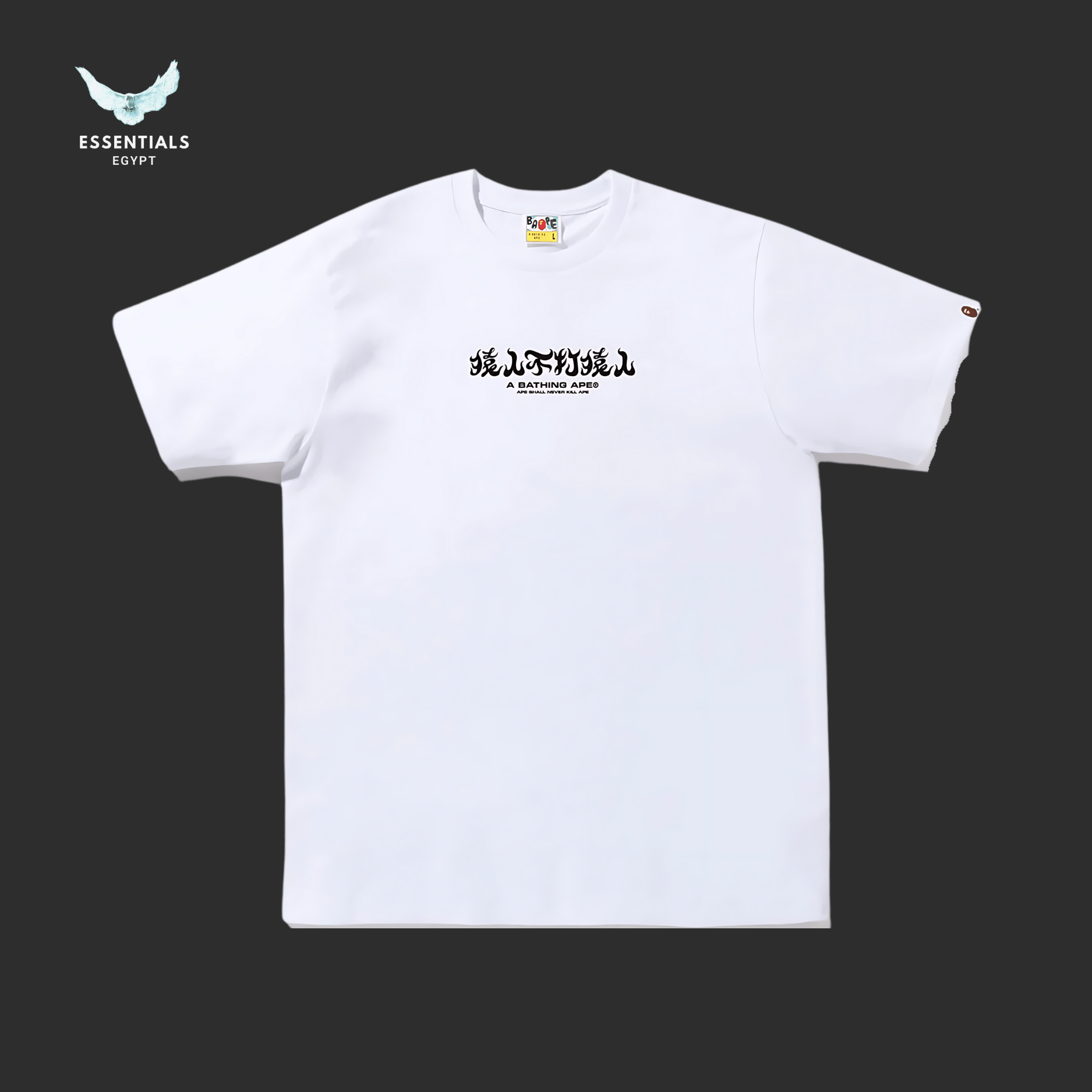 BAPE ABC CAMO KANJI TEE 'White' - ESSENTIALS EGYPT