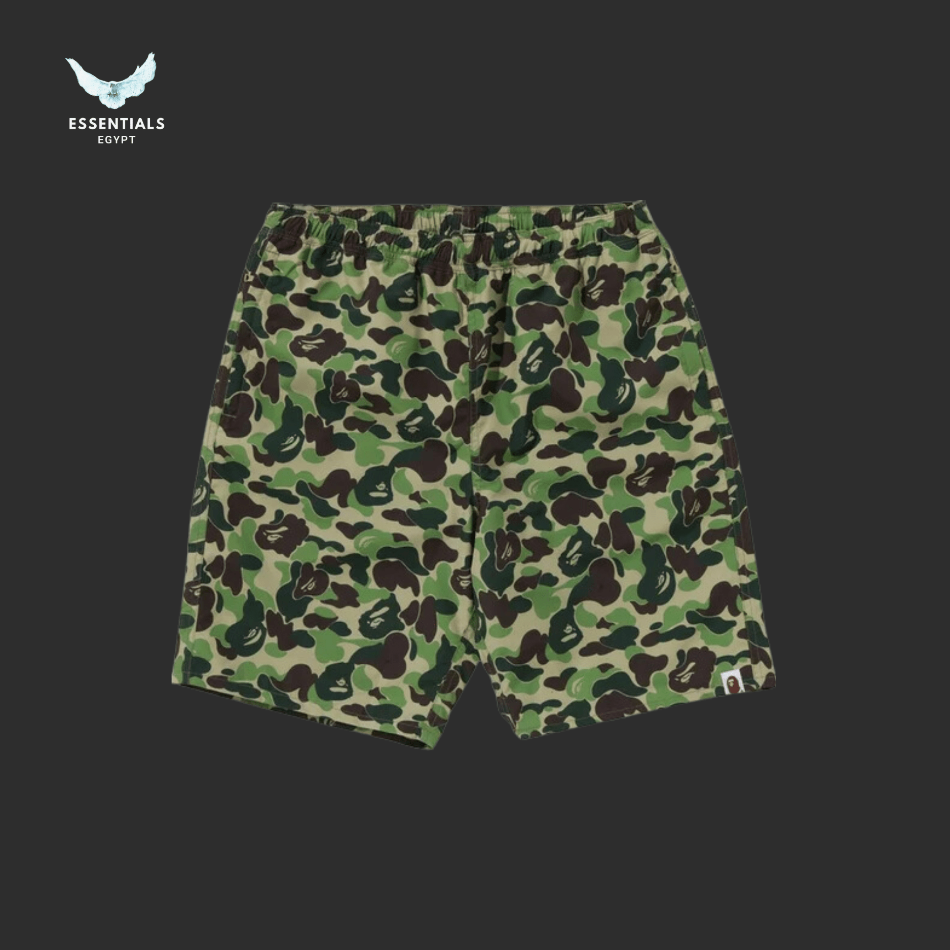 BAPE Beach Shorts – ABC Green Camo - ESSENTIALS EGYPT