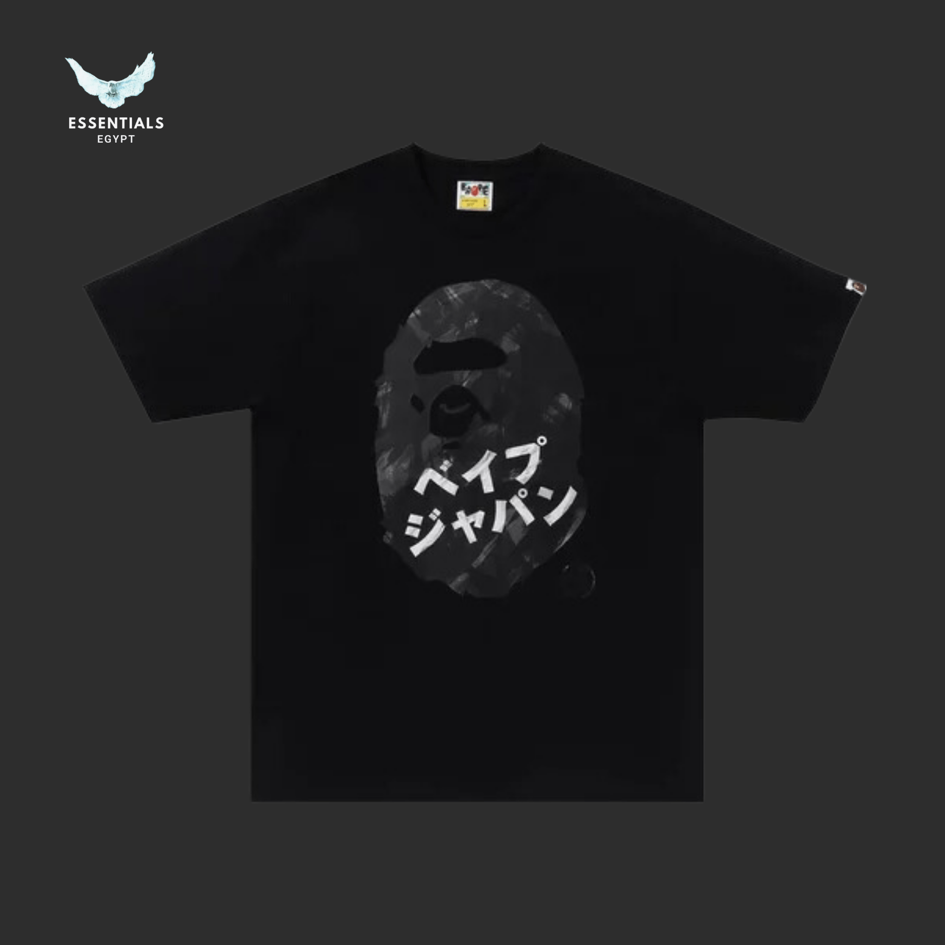 BAPE Ape Head Ink Painting Tee 'Black' - ESSENTIALS EGYPT