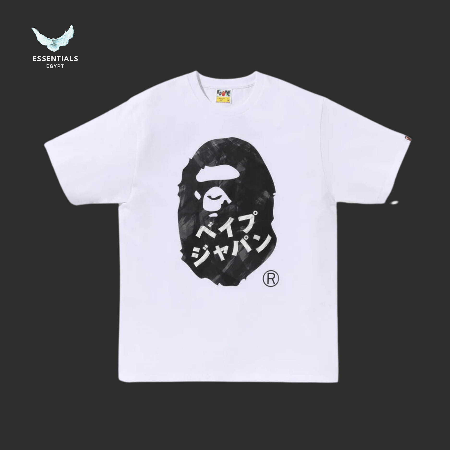 BAPE Ape Head Ink Painting Tee 'White' - ESSENTIALS EGYPT