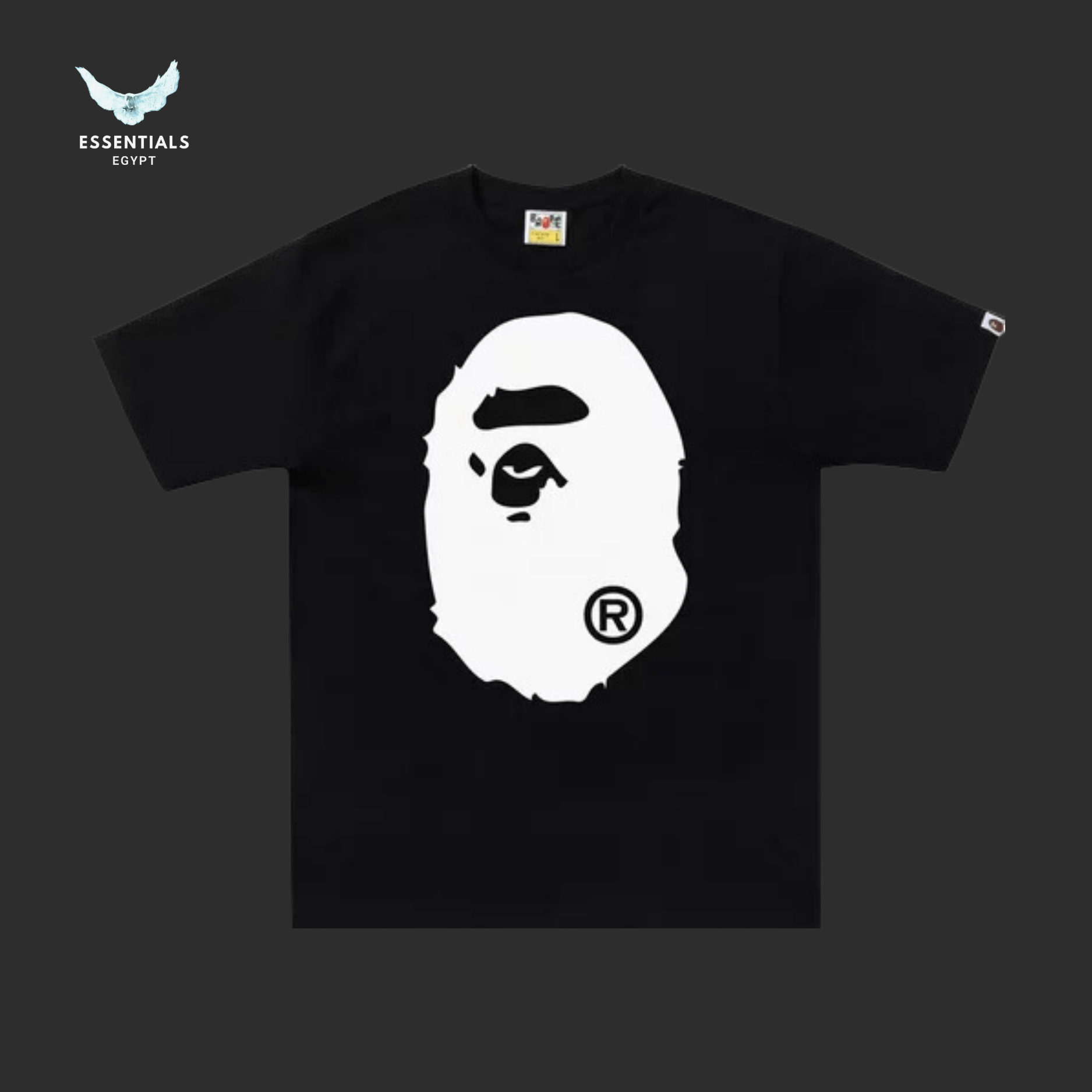 BAPE Bicolor Big Ape Head Tee 'Black' - ESSENTIALS EGYPT