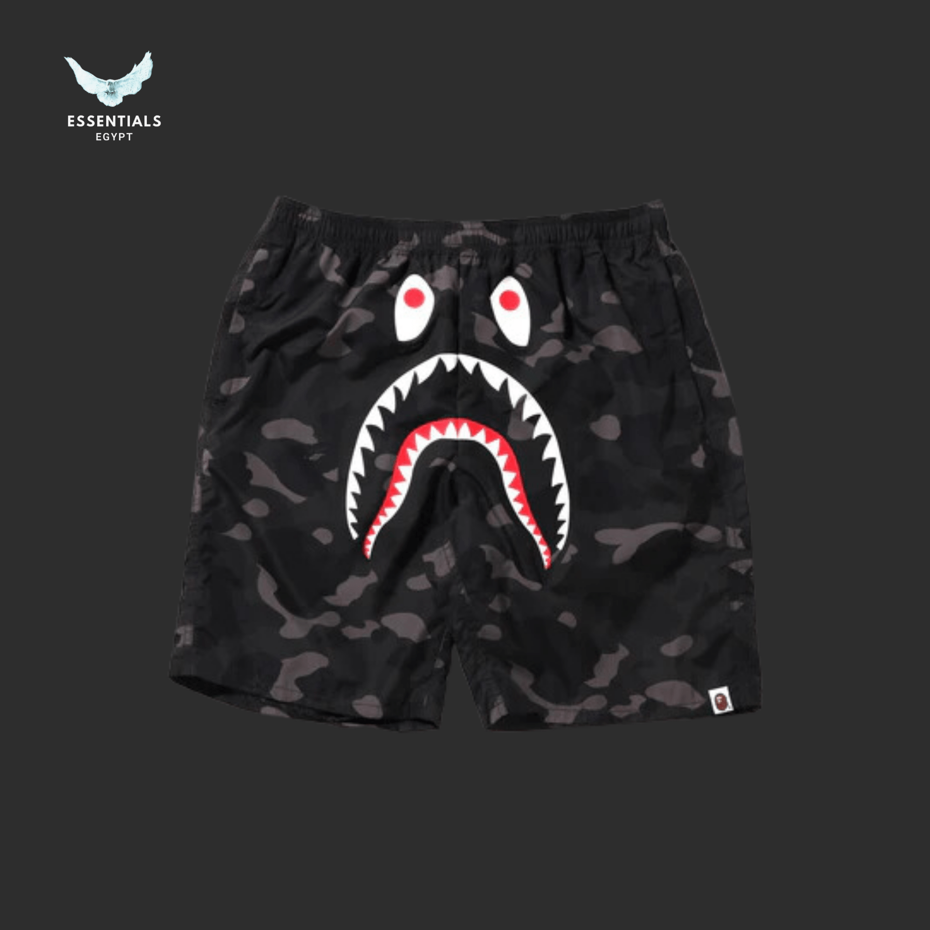 BAPE Shark Shorts – Black Camo - ESSENTIALS EGYPT