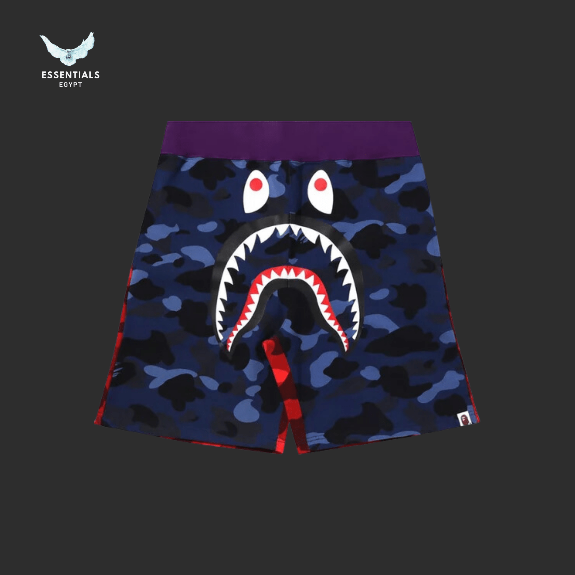 BAPE Shark Shorts – Crazy Navy Camo - ESSENTIALS EGYPT